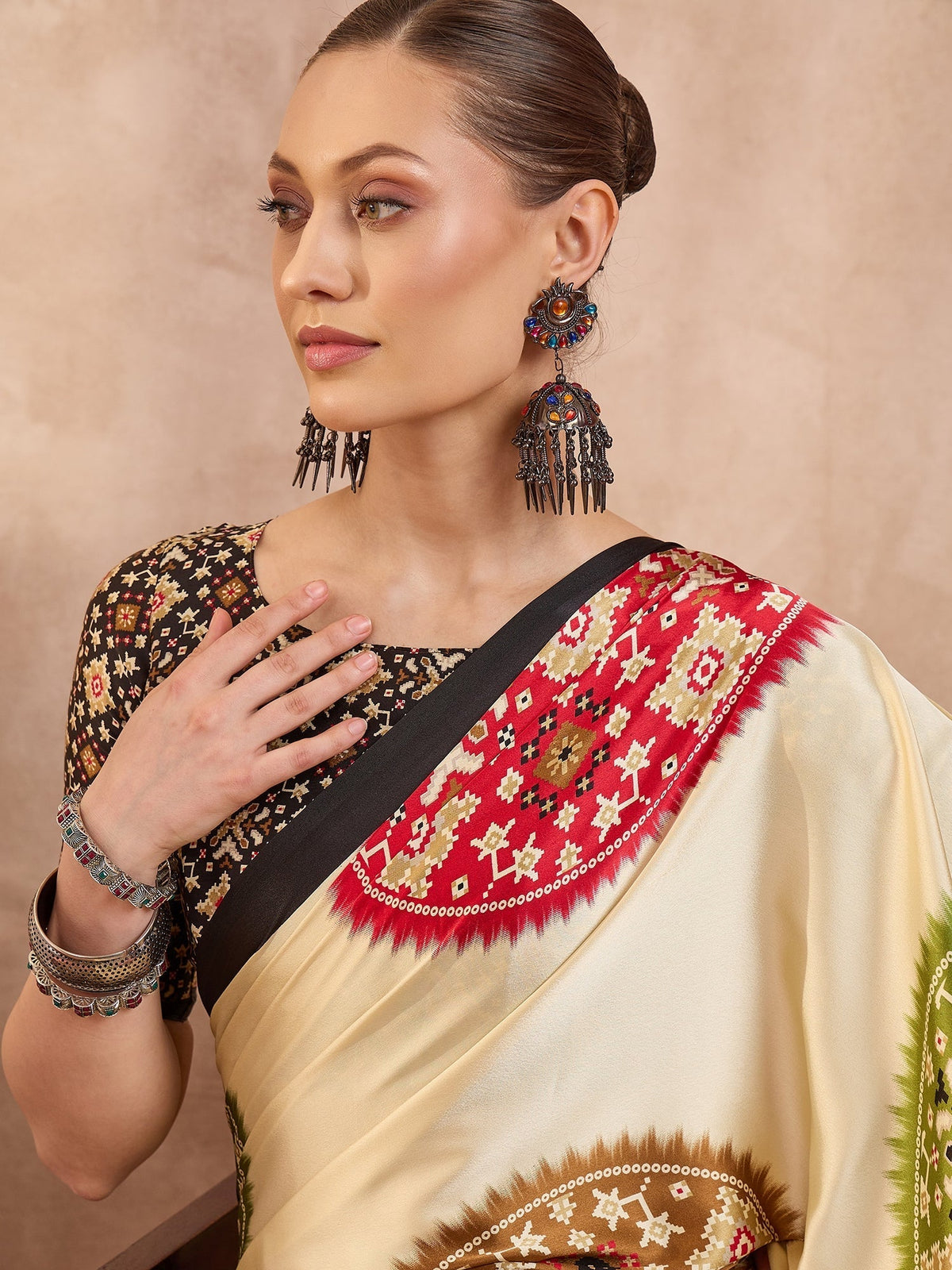Navisha Lightweight Semi Modal Saree for Festive Occasions