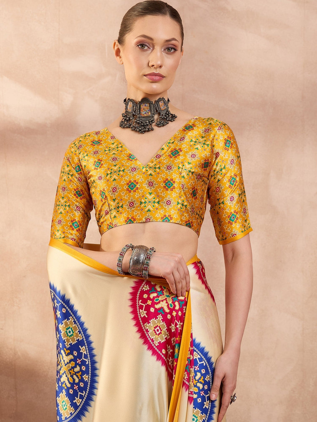 Navisha Lightweight Semi Modal Saree for Festive Occasions