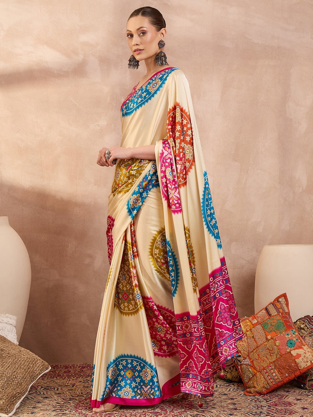 Navisha Lightweight Semi Modal Saree for Festive Occasions