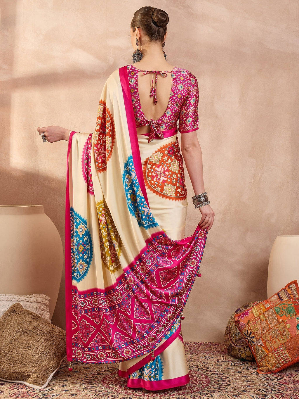 Navisha Lightweight Semi Modal Saree for Festive Occasions