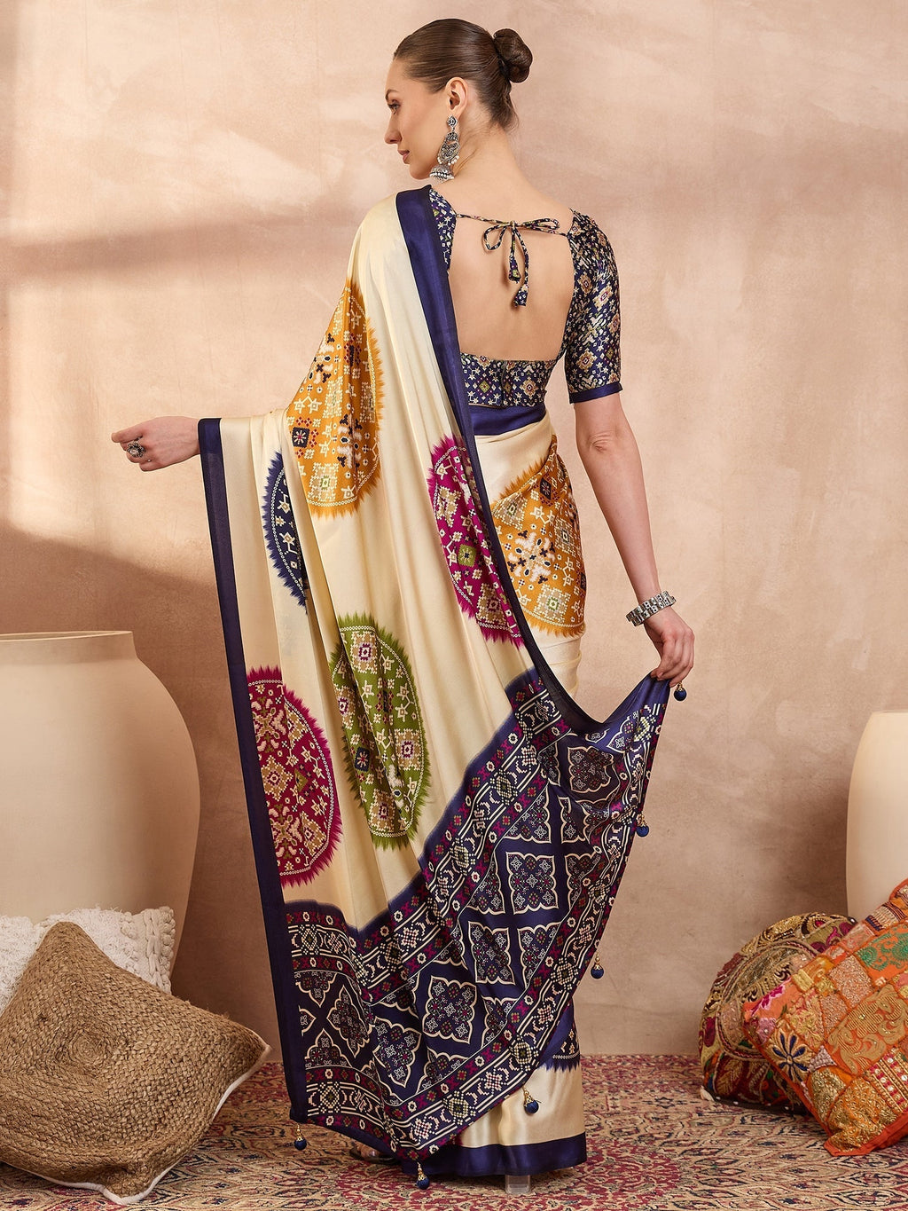 Navisha Lightweight Semi Modal Saree for Festive Occasions