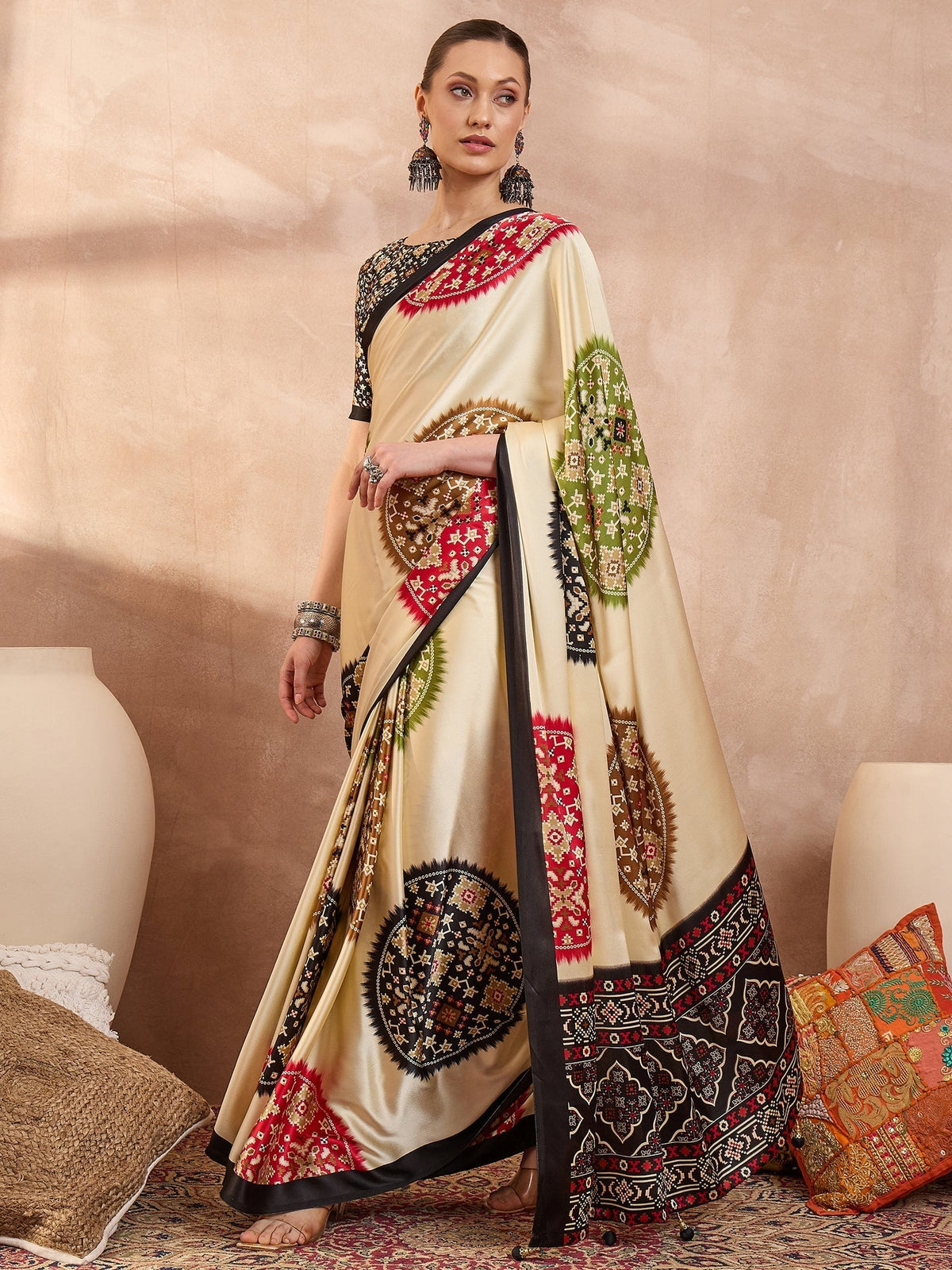 Navisha Lightweight Semi Modal Saree for Festive Occasions