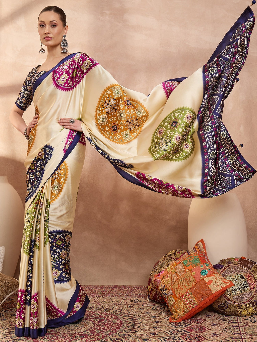 Navisha Lightweight Semi Modal Saree for Festive Occasions