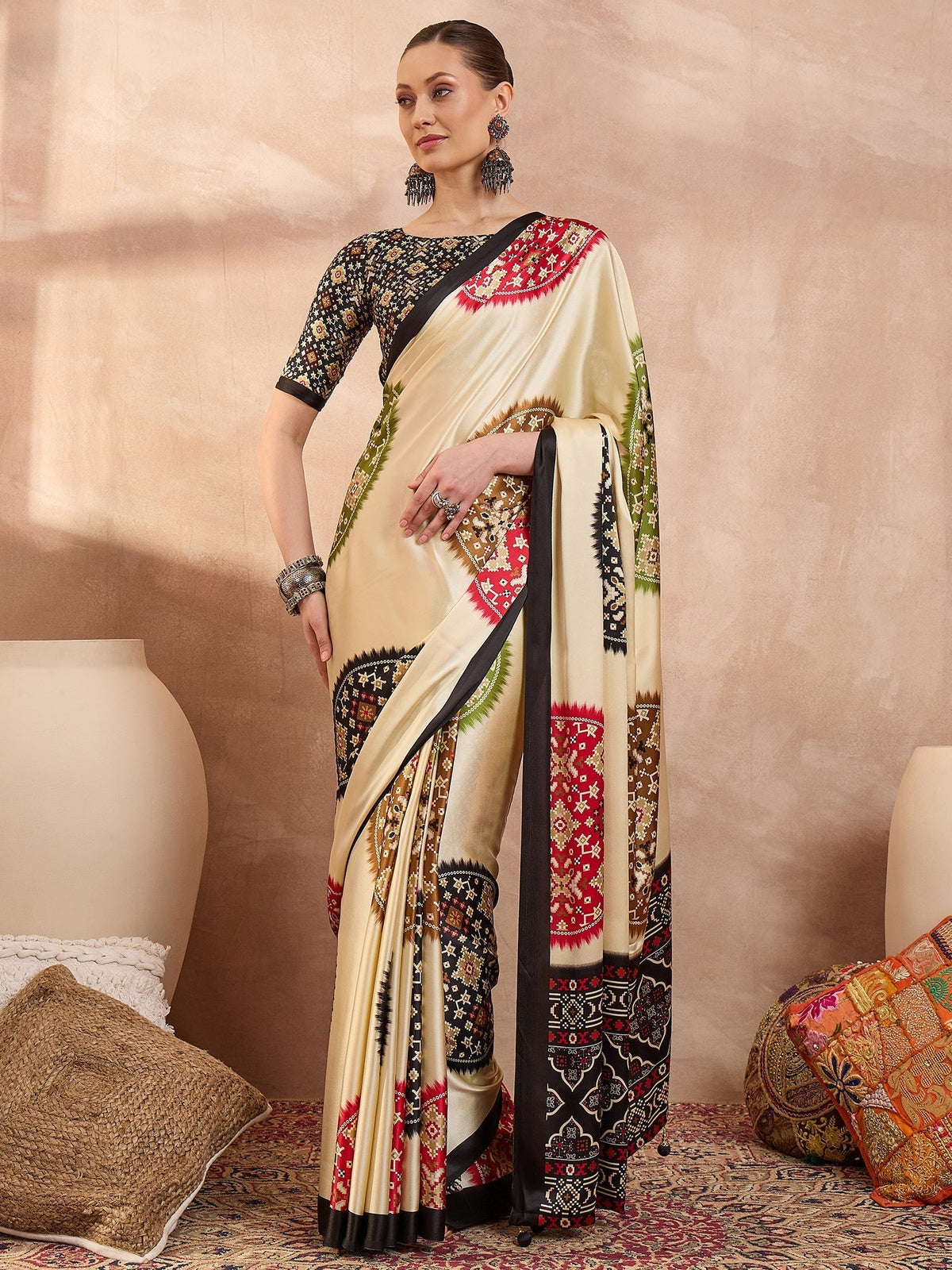 Navisha Lightweight Semi Modal Saree for Festive Occasions