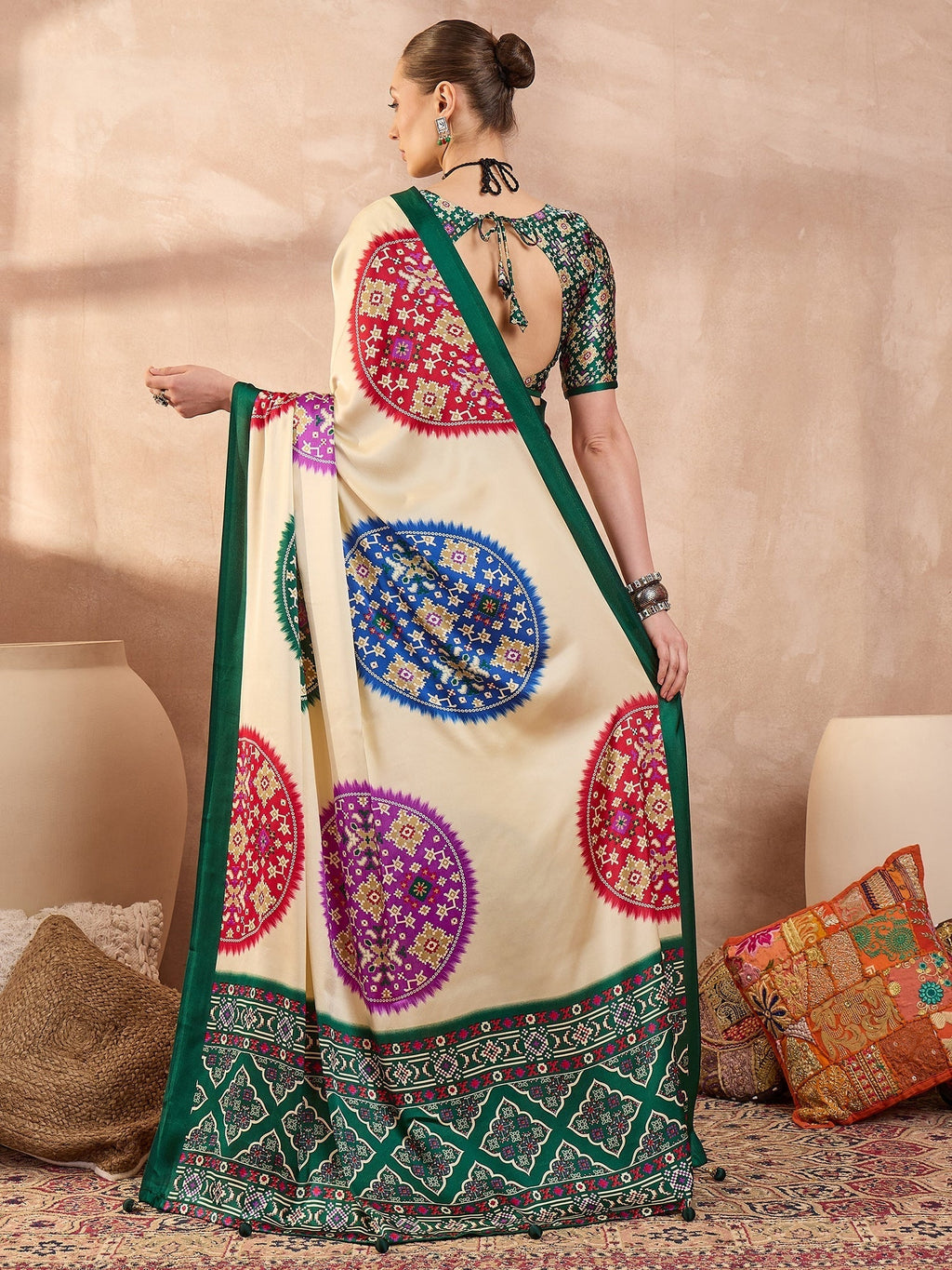 Navisha Lightweight Semi Modal Saree for Festive Occasions
