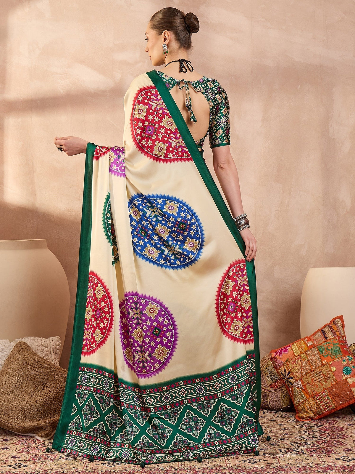 Navisha Lightweight Semi Modal Saree for Festive Occasions