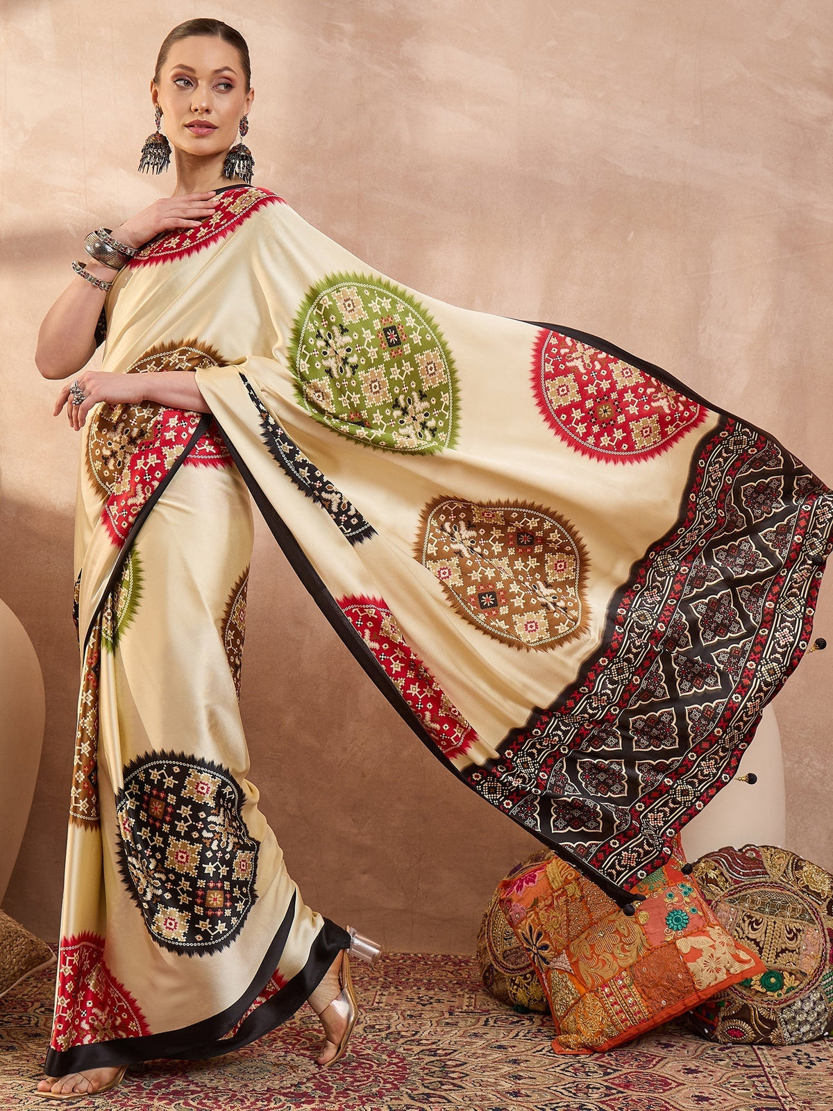Navisha Lightweight Semi Modal Saree for Festive Occasions