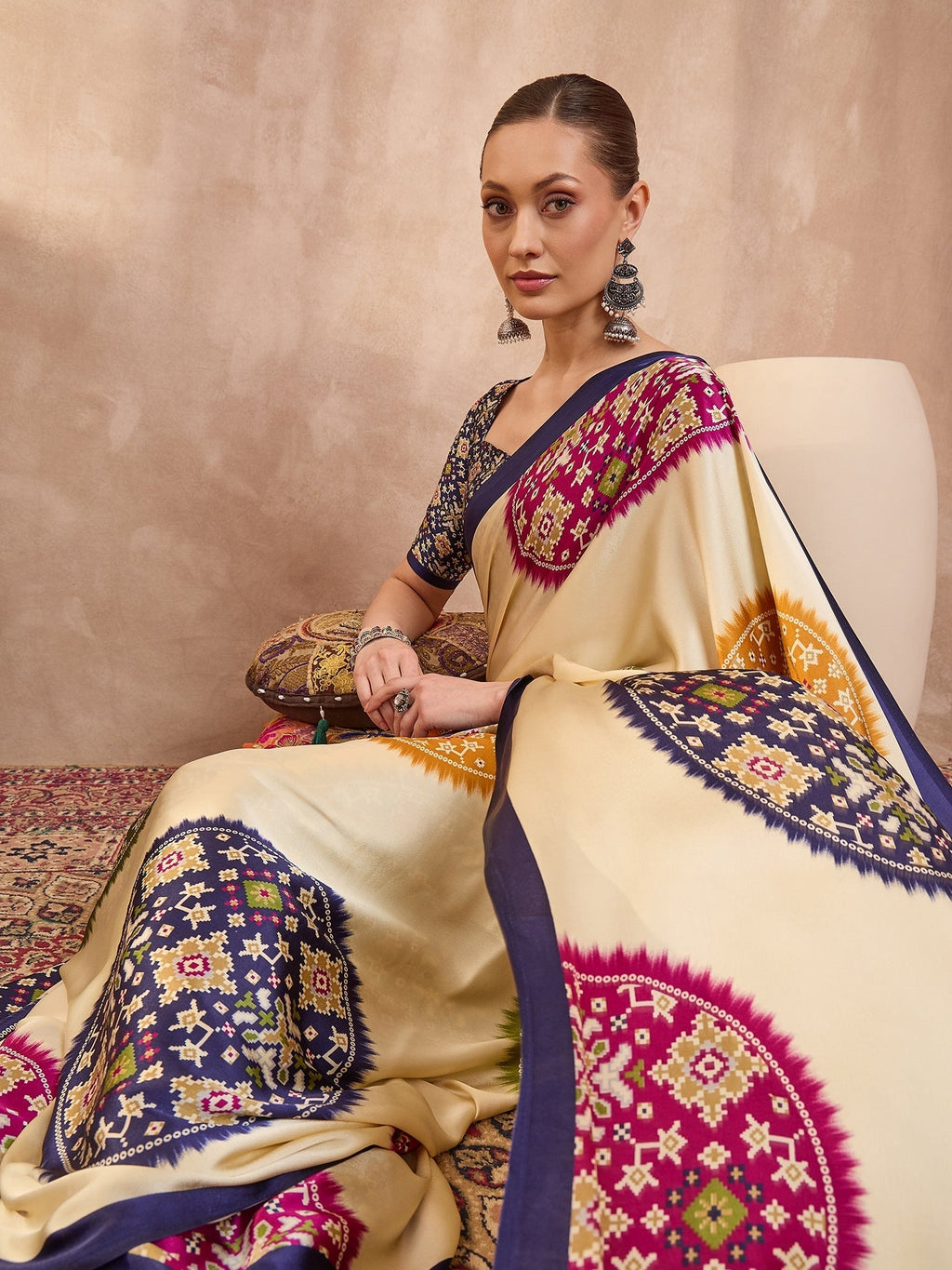 Navisha Lightweight Semi Modal Saree for Festive Occasions