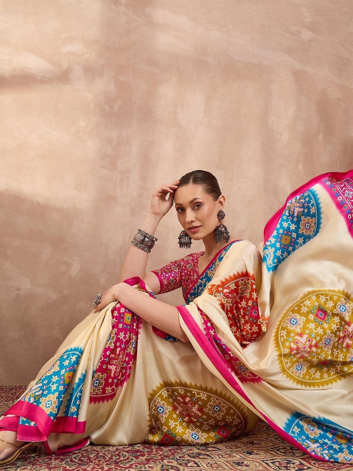 Navisha Lightweight Semi Modal Saree for Festive Occasions