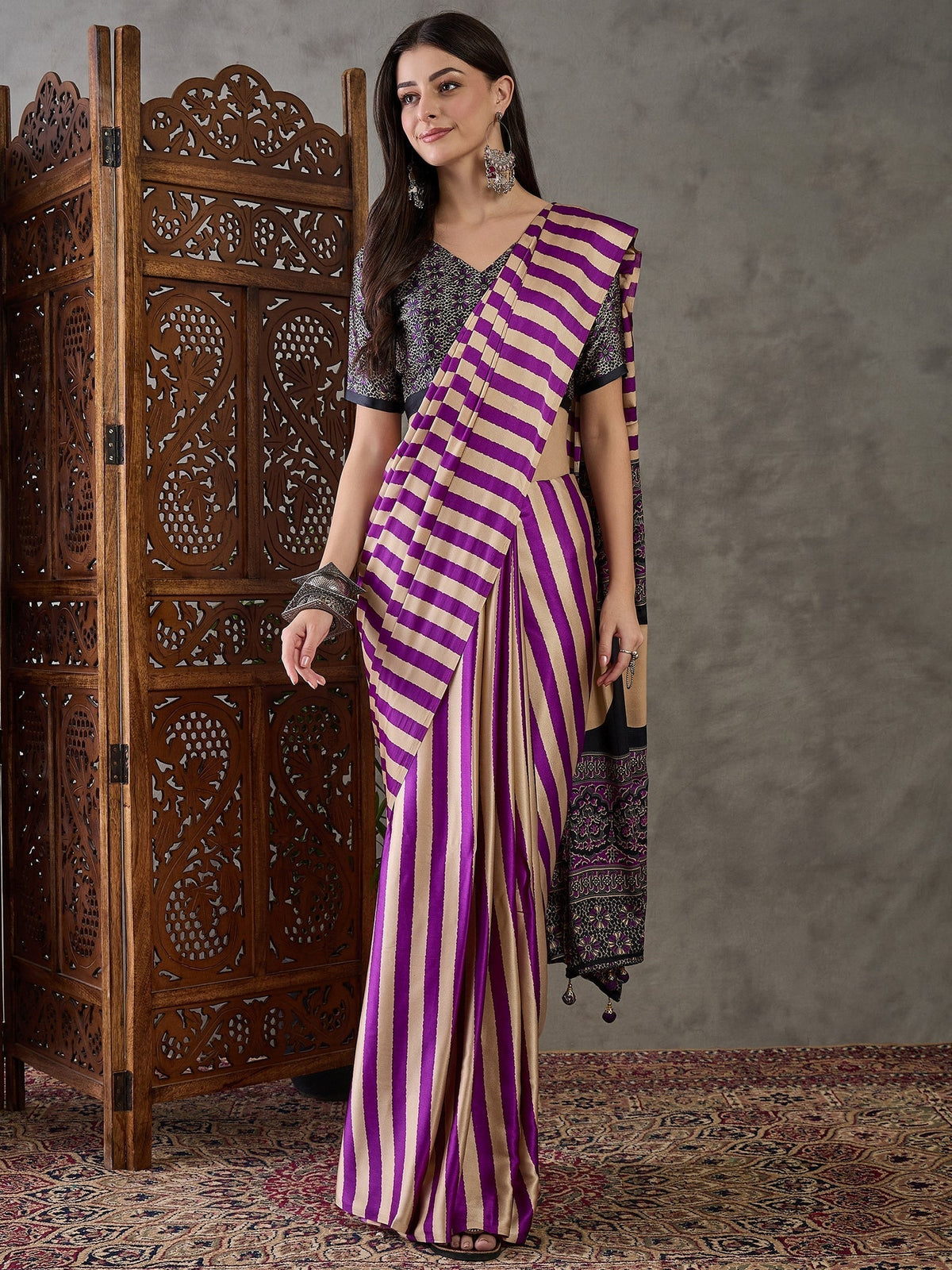 Nivara Premium Semi Modal Saree for Festive Wear