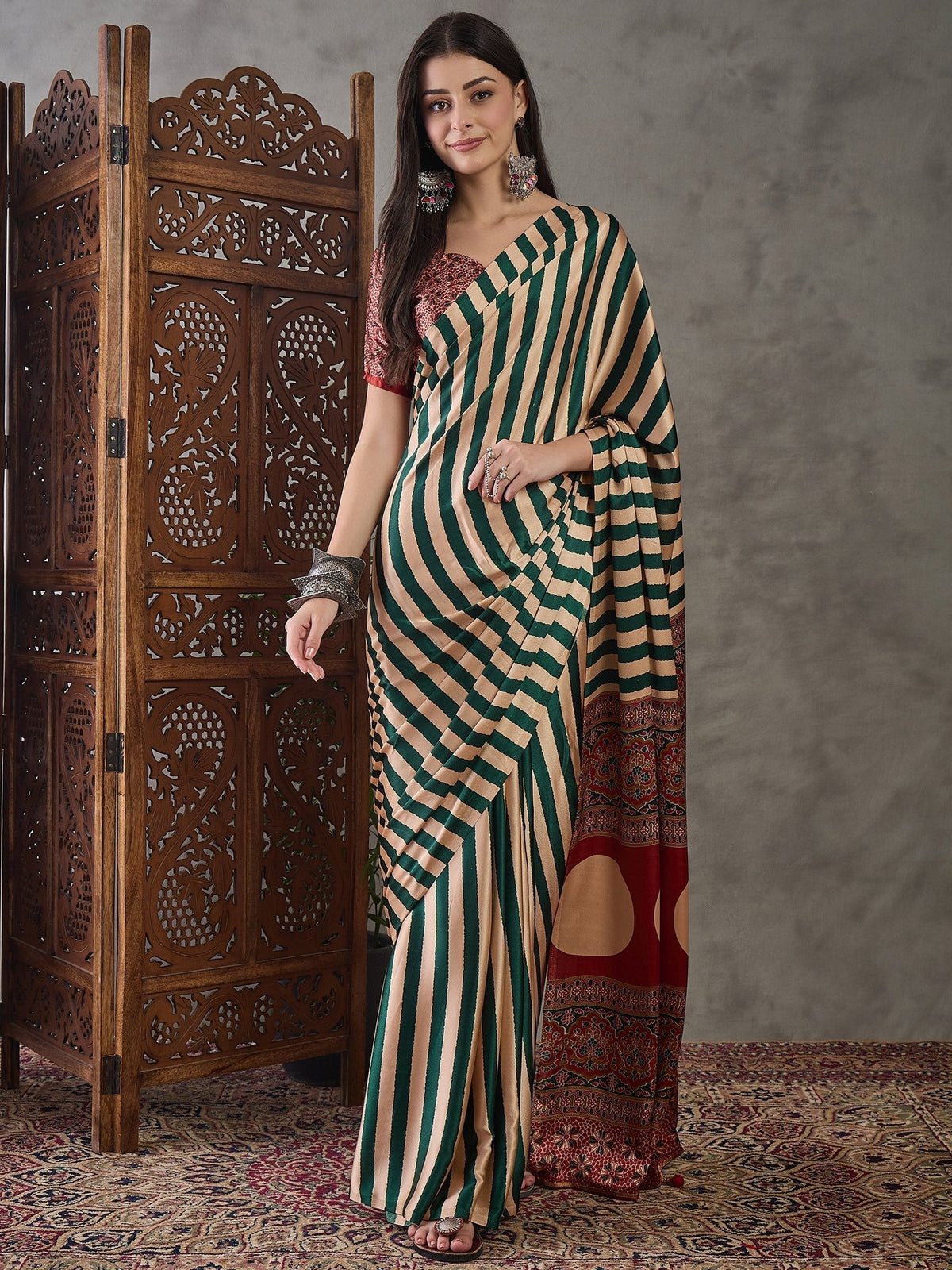 Nivara Premium Semi Modal Saree for Festive Wear
