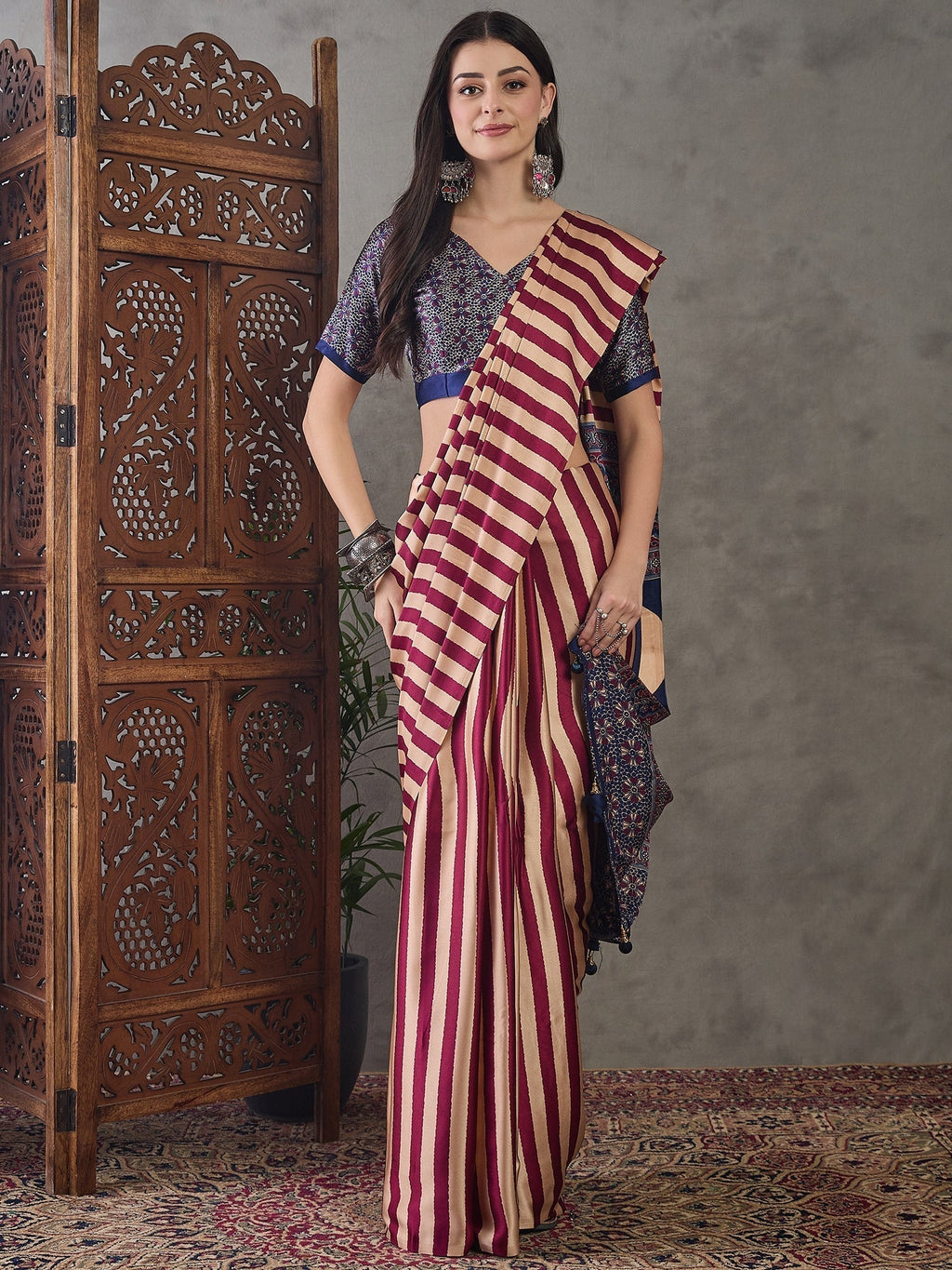 Nivara Premium Semi Modal Saree for Festive Wear