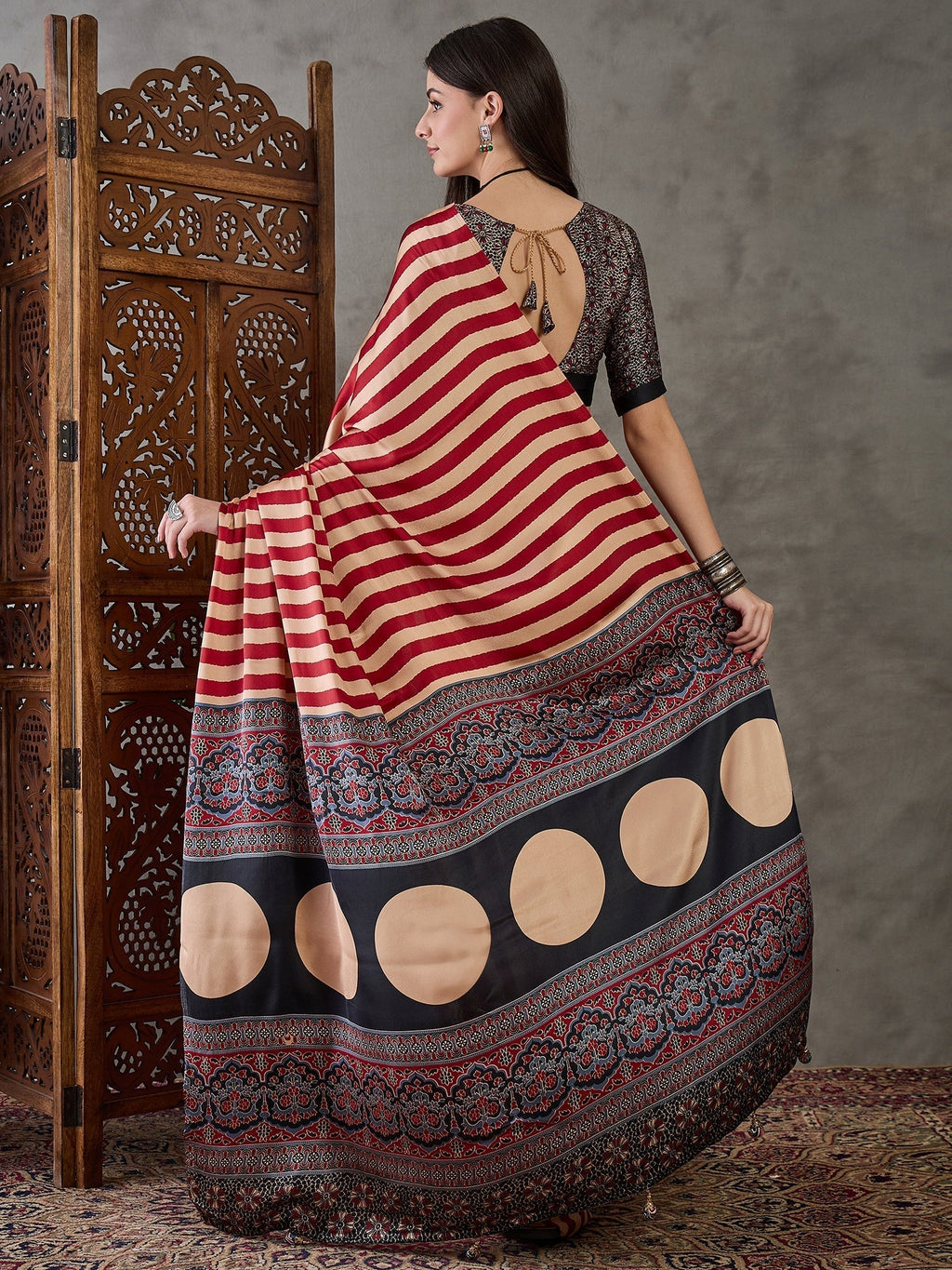 Nivara Premium Semi Modal Saree for Festive Wear