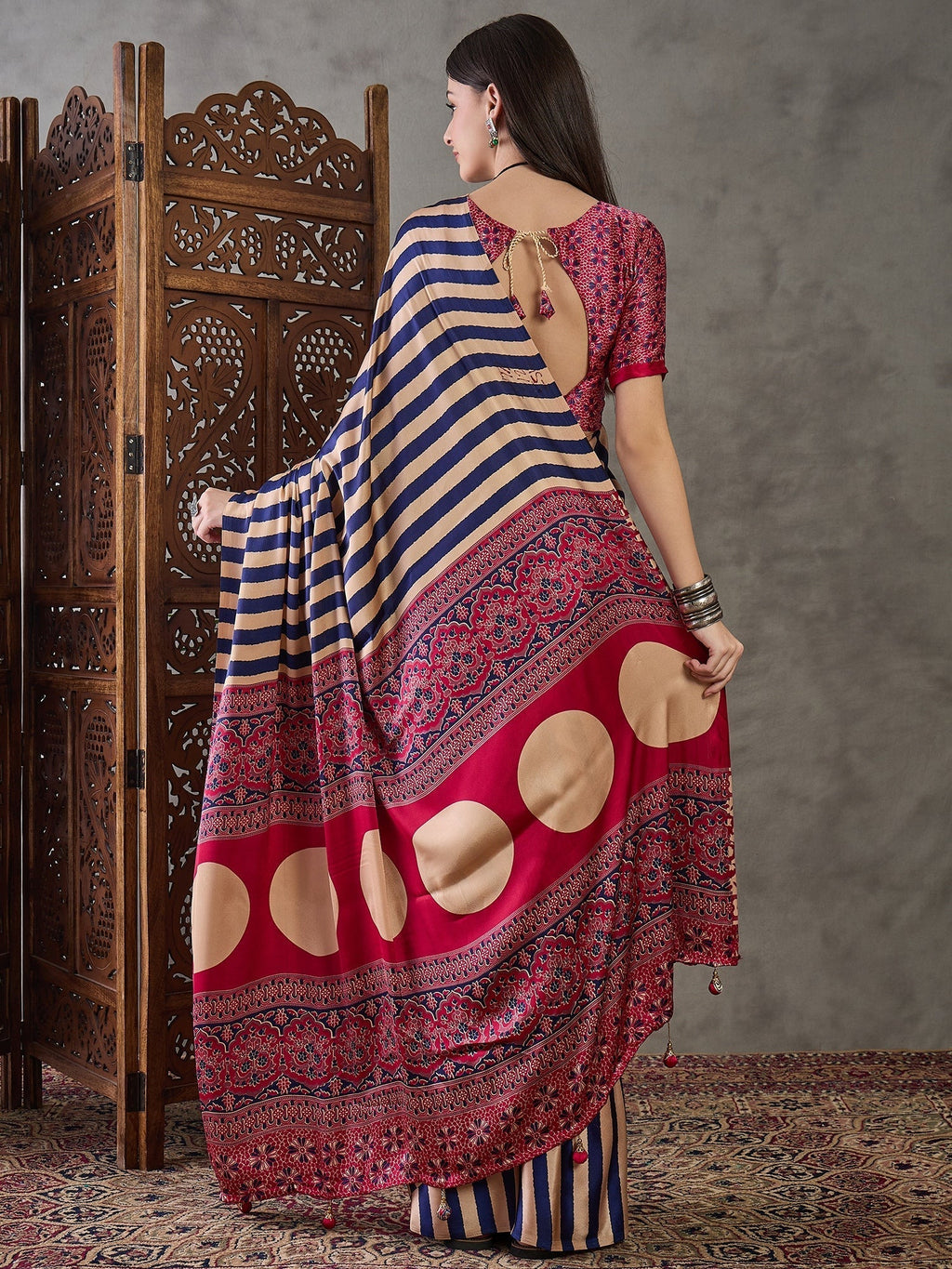 Nivara Premium Semi Modal Saree for Festive Wear