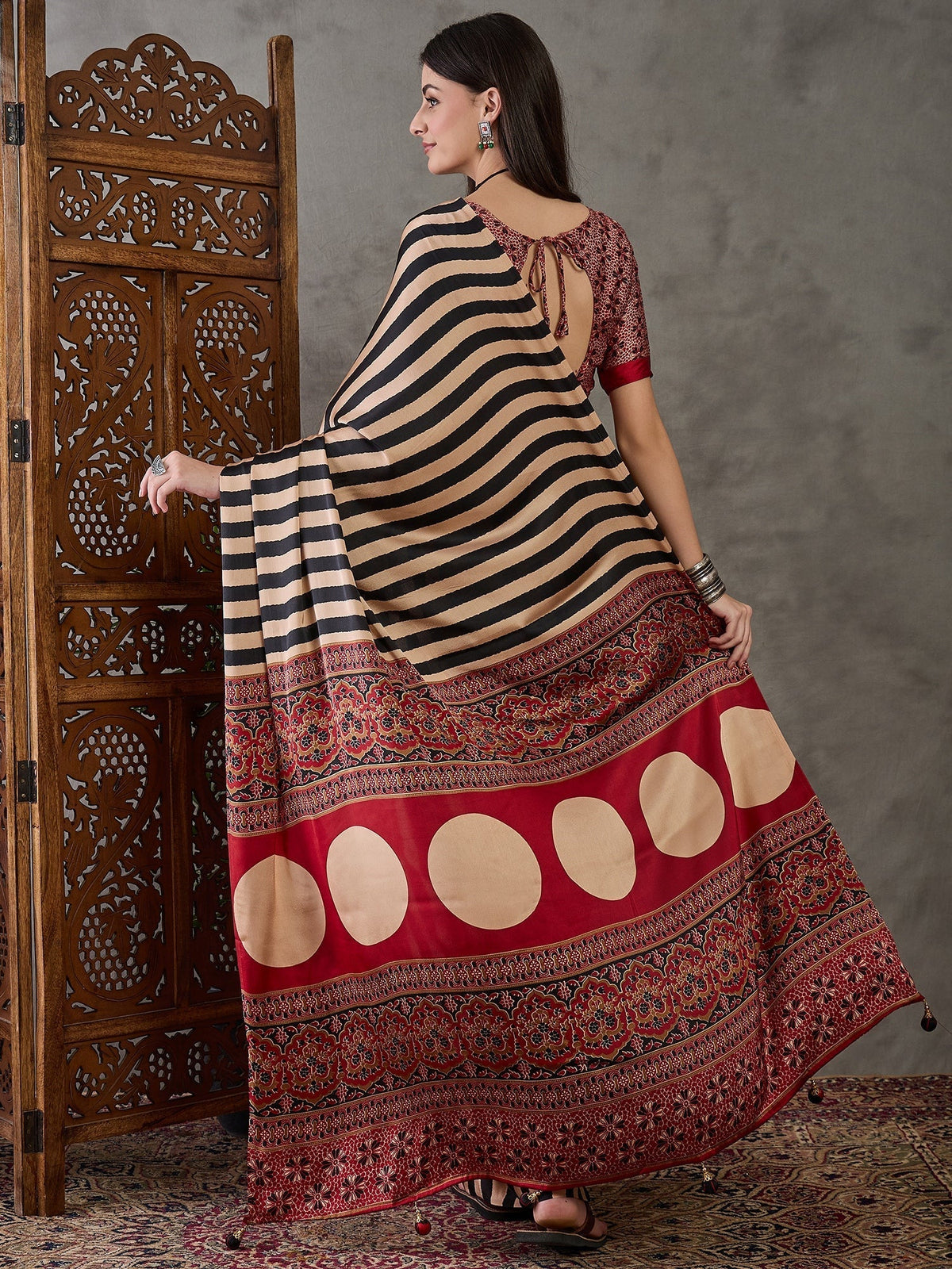 Nivara Premium Semi Modal Saree for Festive Wear