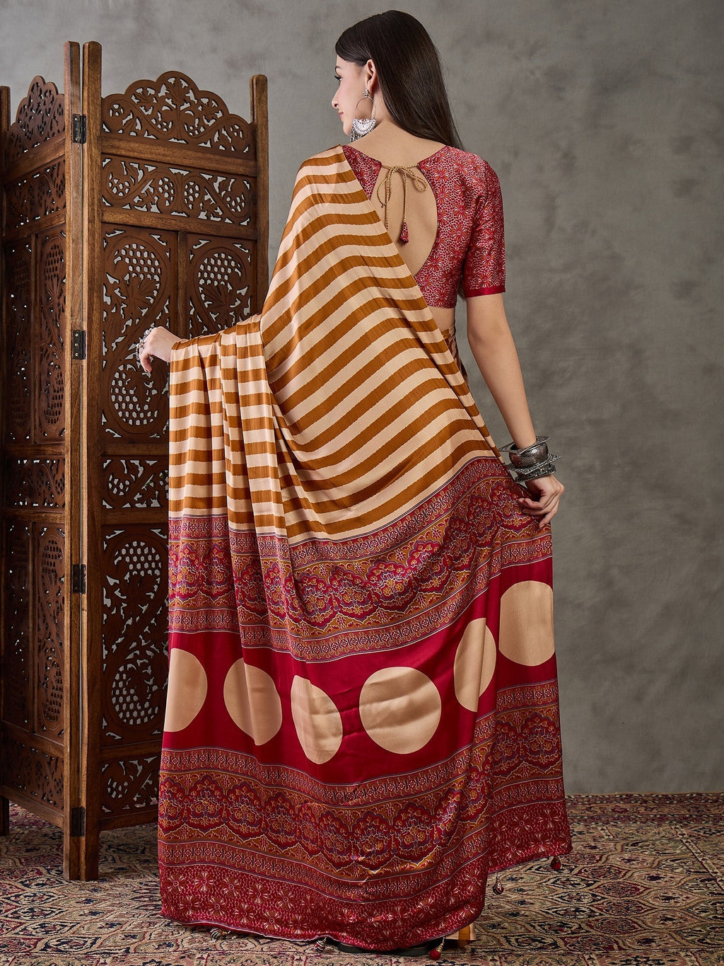 Nivara Premium Semi Modal Saree for Festive Wear