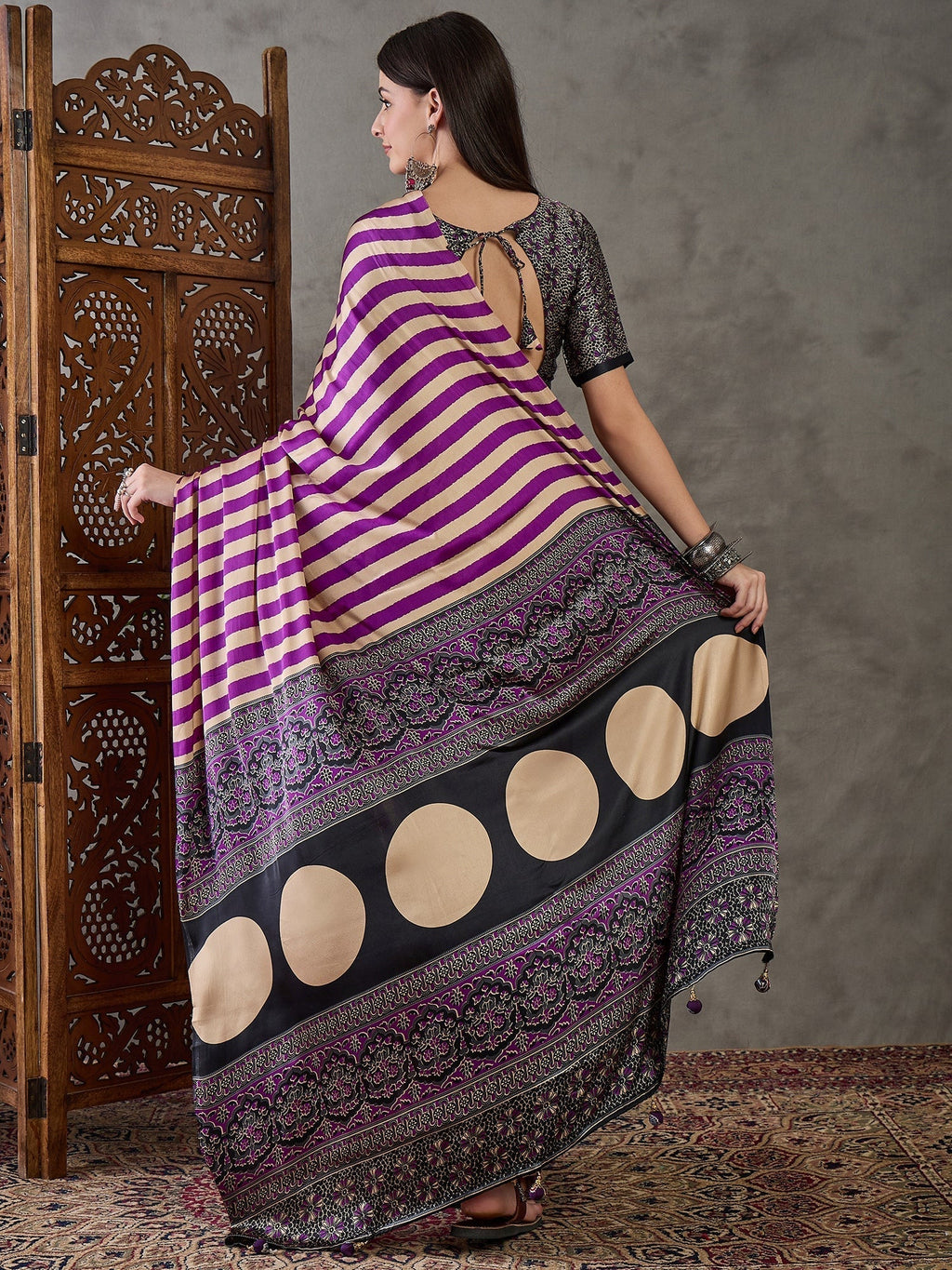 Nivara Premium Semi Modal Saree for Festive Wear