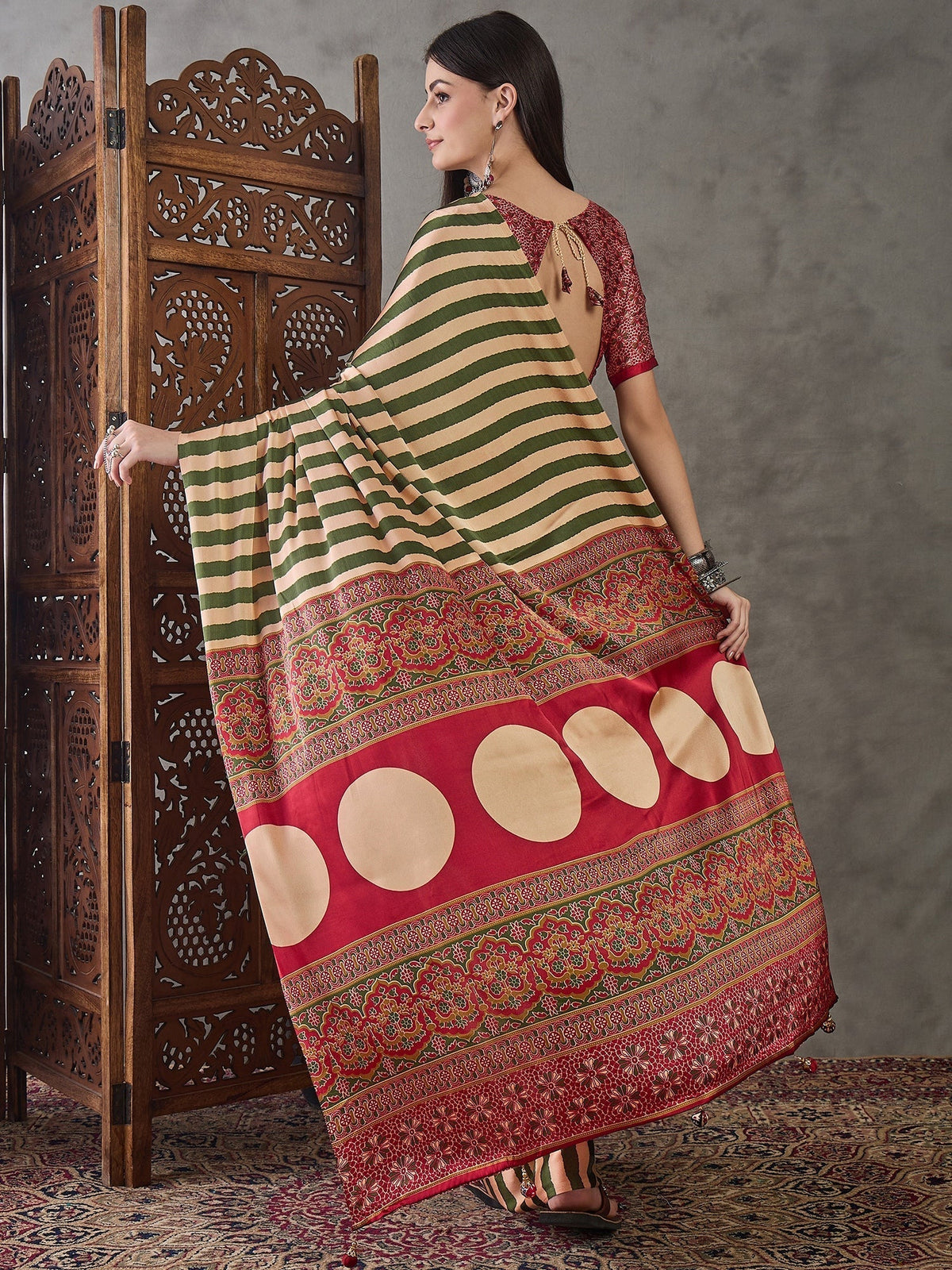Nivara Premium Semi Modal Saree for Festive Wear