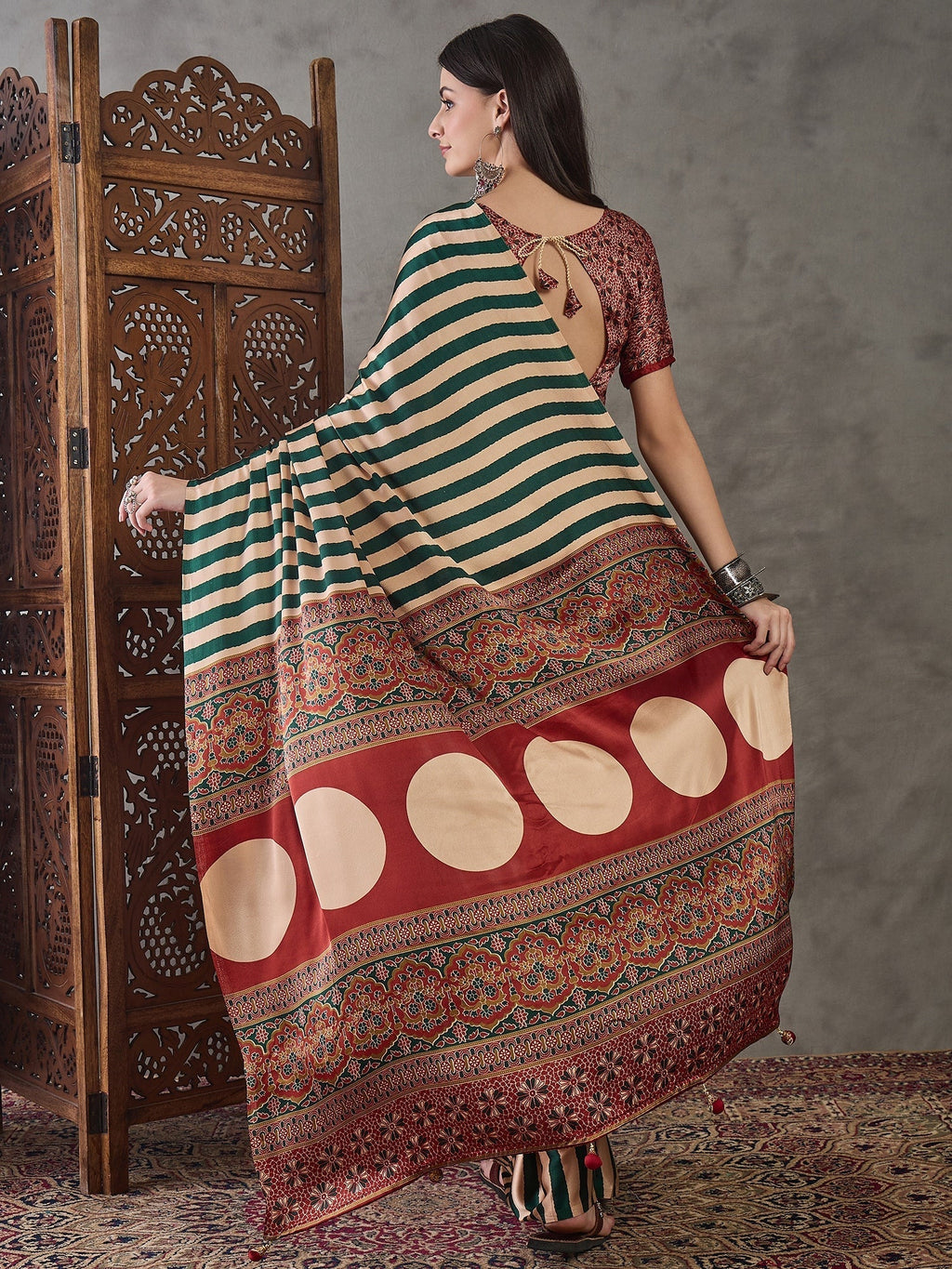 Nivara Premium Semi Modal Saree for Festive Wear