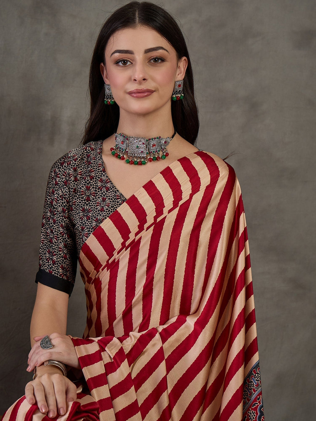 Nivara Premium Semi Modal Saree for Festive Wear