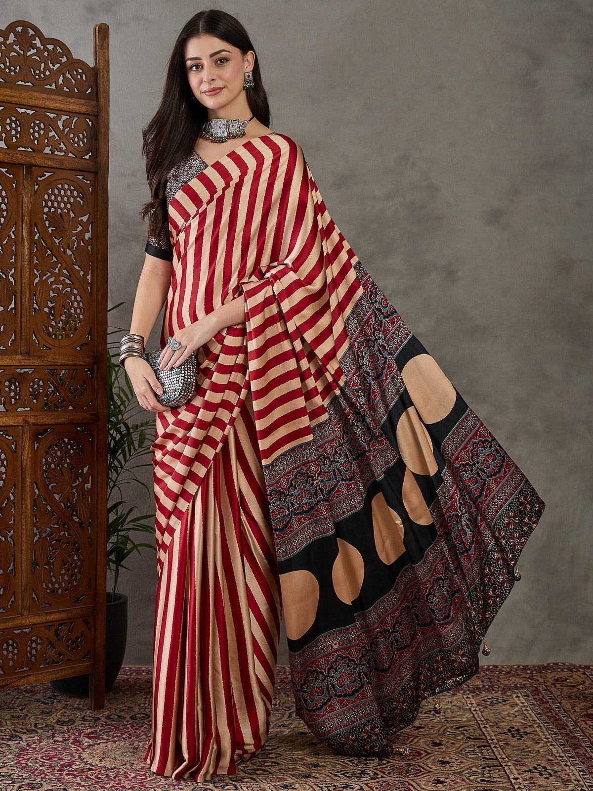 Nivara Premium Semi Modal Saree for Festive Wear