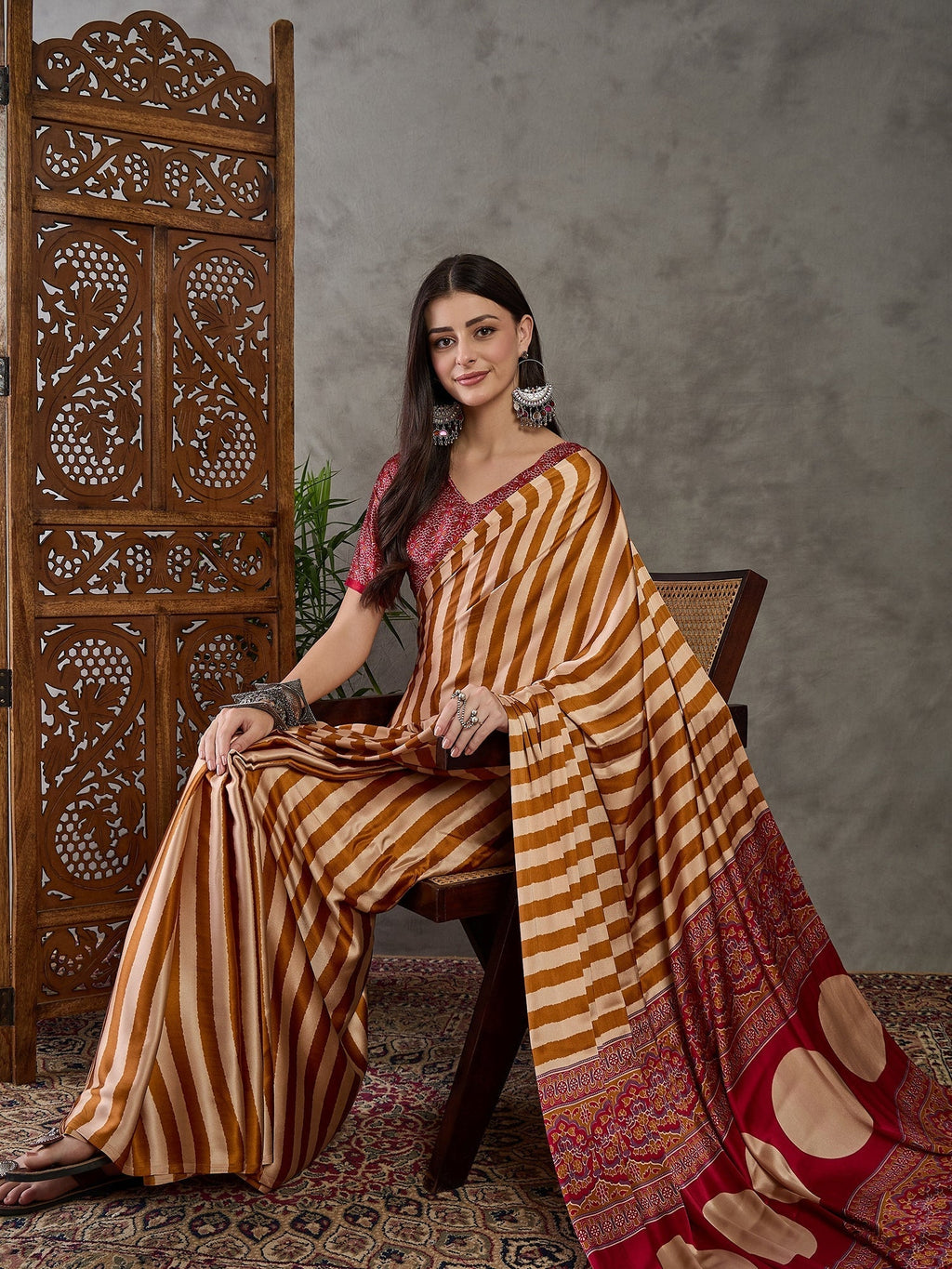 Nivara Premium Semi Modal Saree for Festive Wear
