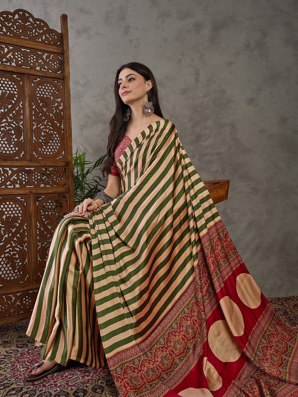 Nivara Premium Semi Modal Saree for Festive Wear