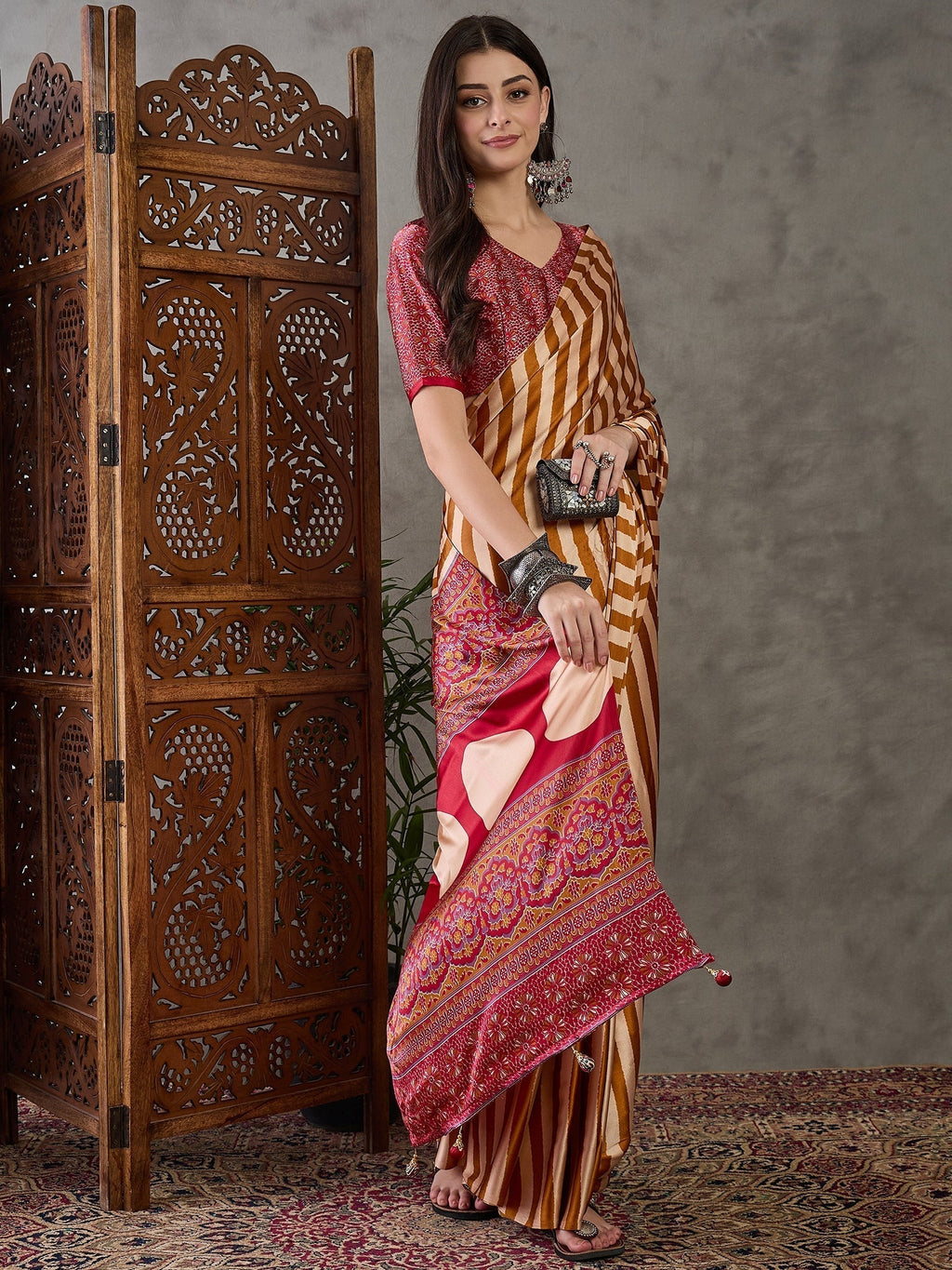 Nivara Premium Semi Modal Saree for Festive Wear