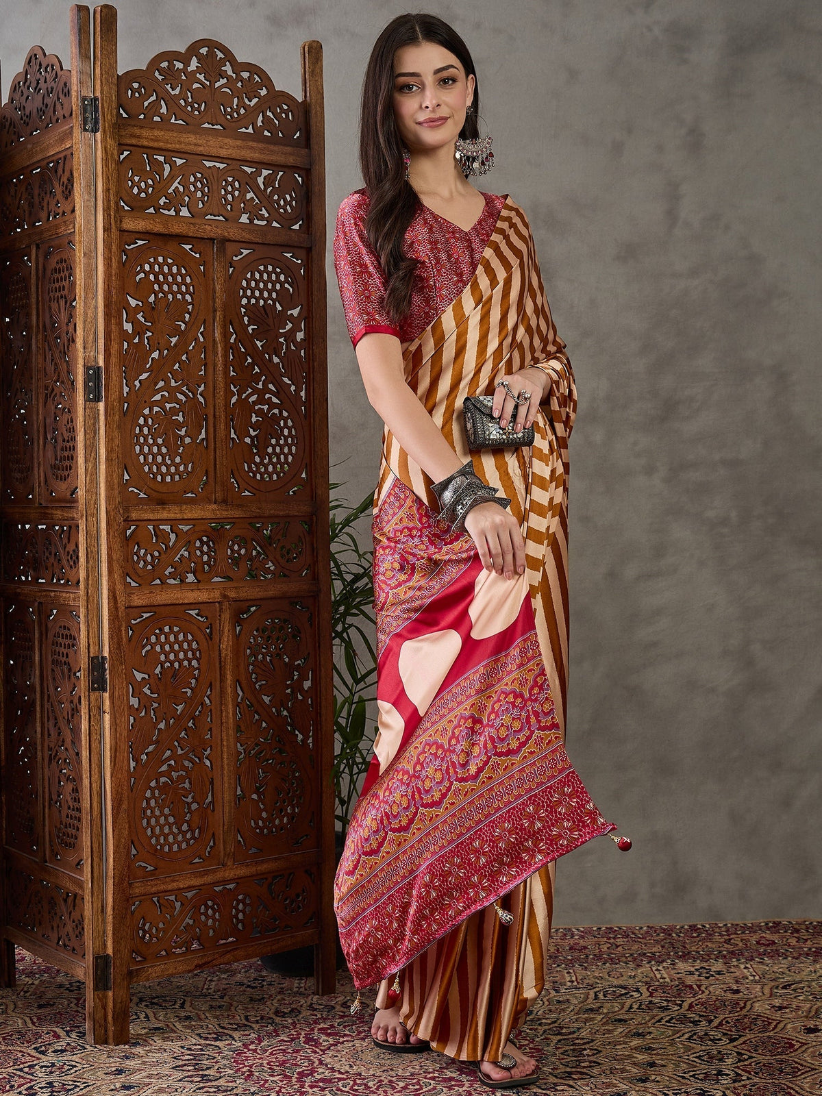 Nivara Premium Semi Modal Saree for Festive Wear