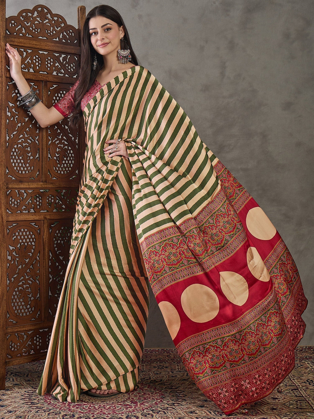Nivara Premium Semi Modal Saree for Festive Wear