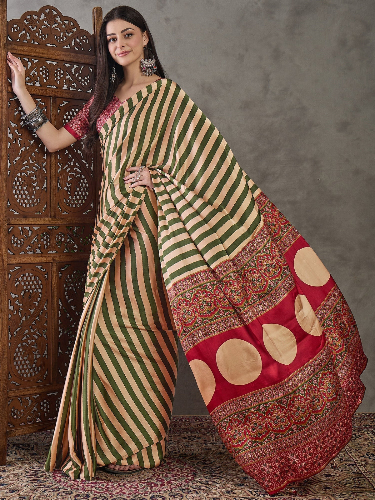 Nivara Premium Semi Modal Saree for Festive Wear