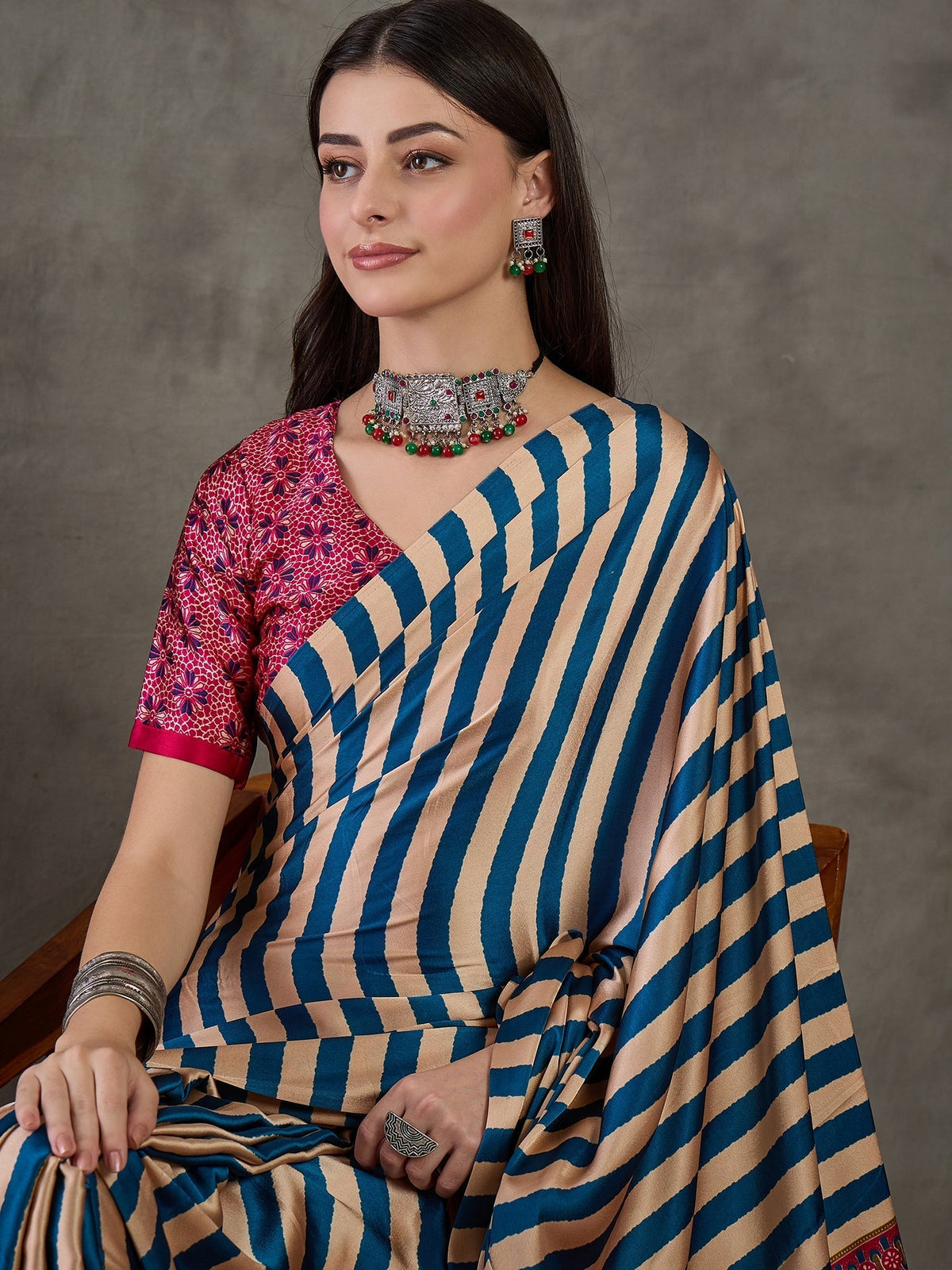 Nivara Premium Semi Modal Saree for Festive Wear