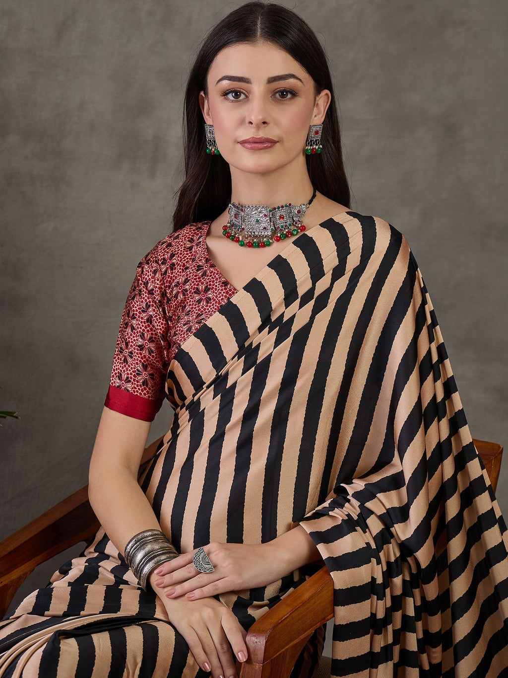 Nivara Premium Semi Modal Saree for Festive Wear