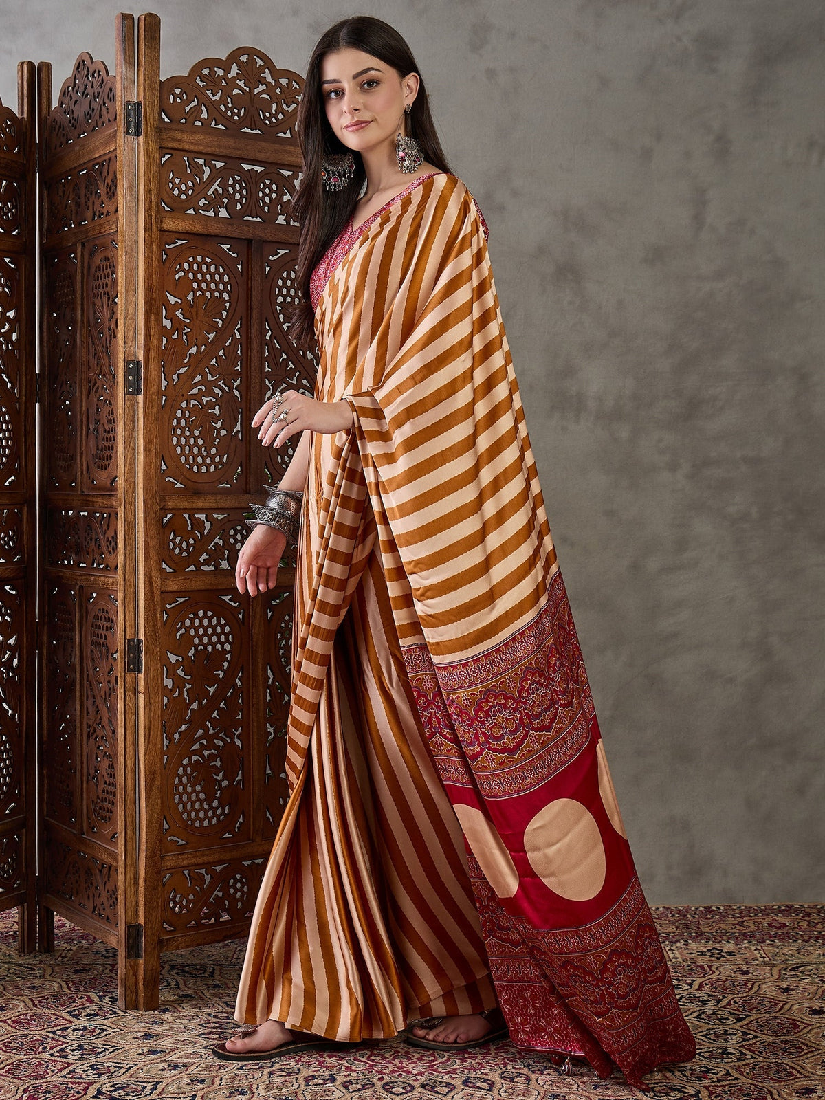 Nivara Premium Semi Modal Saree for Festive Wear