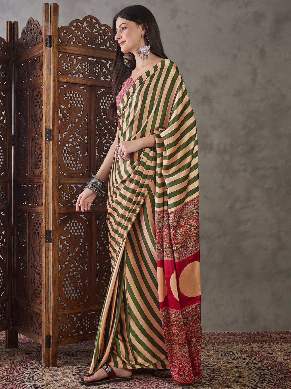 Nivara Premium Semi Modal Saree for Festive Wear