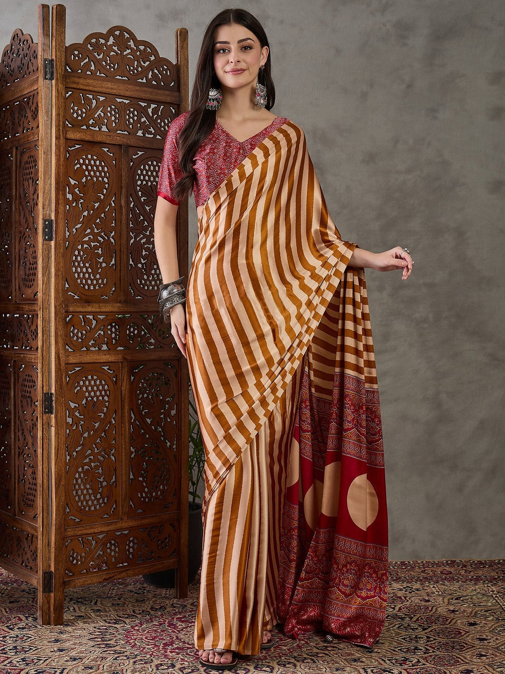 Nivara Premium Semi Modal Saree for Festive Wear