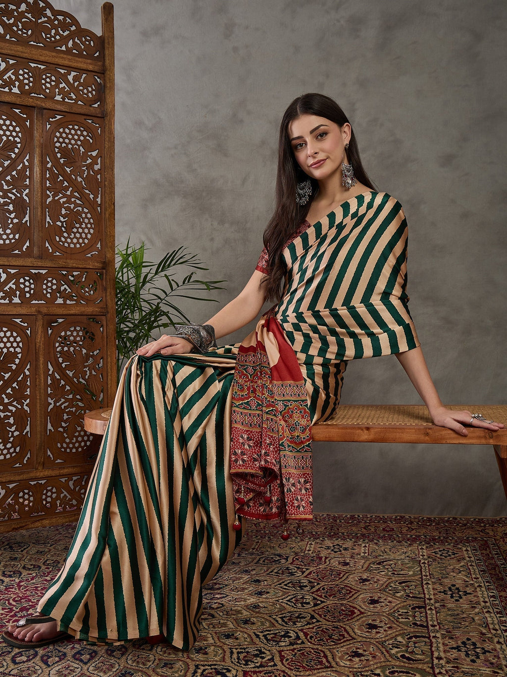 Nivara Premium Semi Modal Saree for Festive Wear