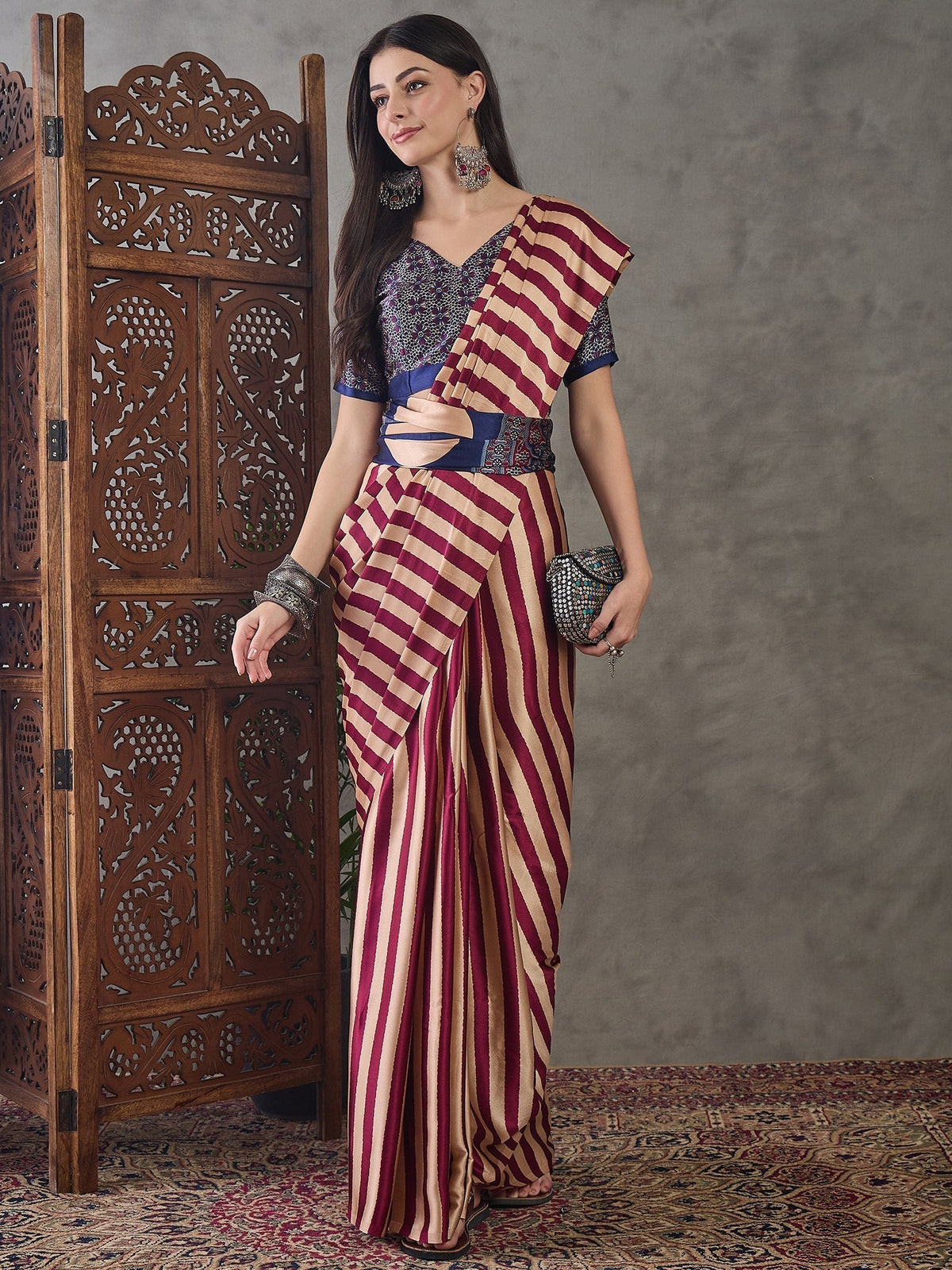Nivara Premium Semi Modal Saree for Festive Wear