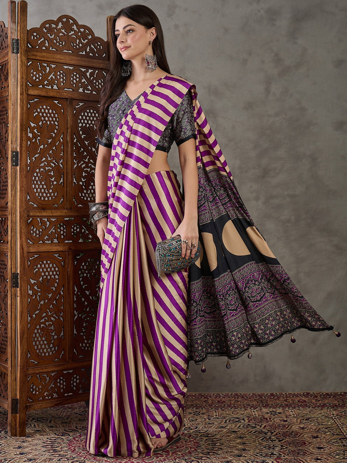Nivara Premium Semi Modal Saree for Festive Wear