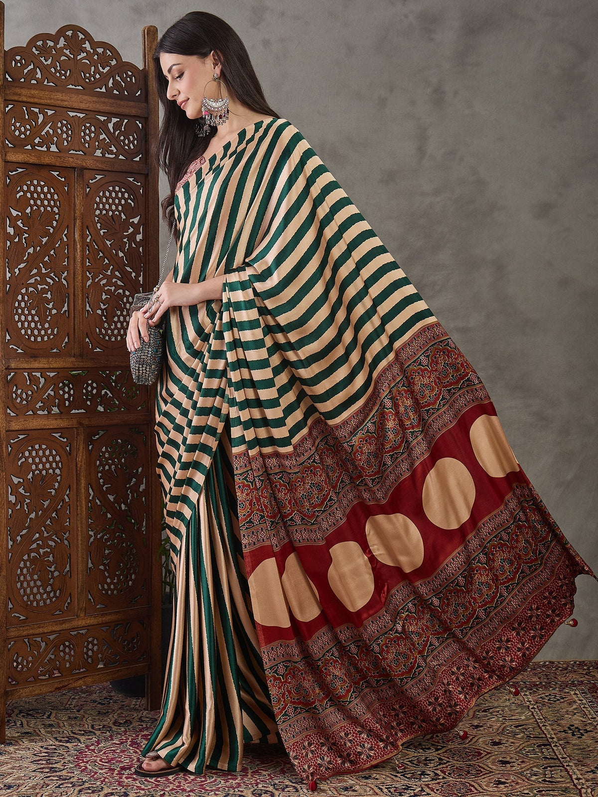 Nivara Premium Semi Modal Saree for Festive Wear