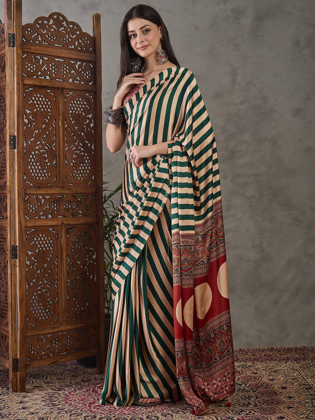 Nivara Premium Semi Modal Saree for Festive Wear