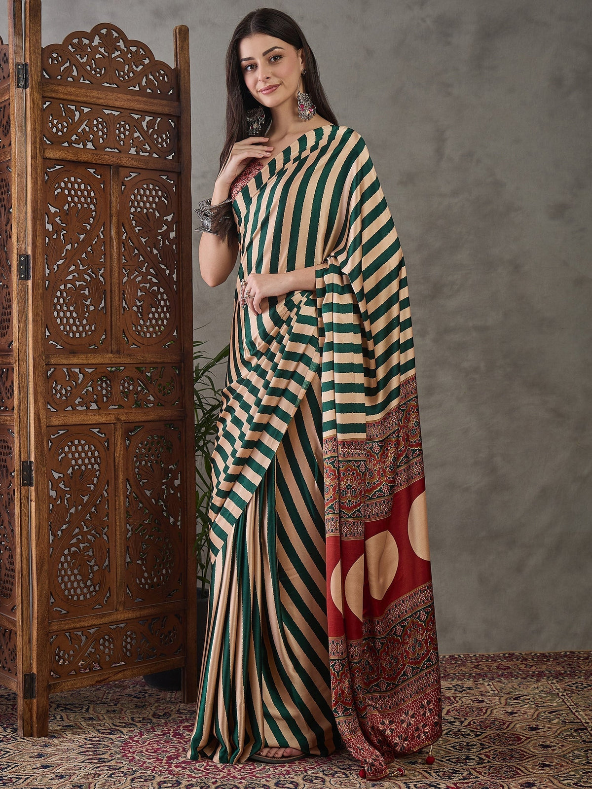 Nivara Premium Semi Modal Saree for Festive Wear