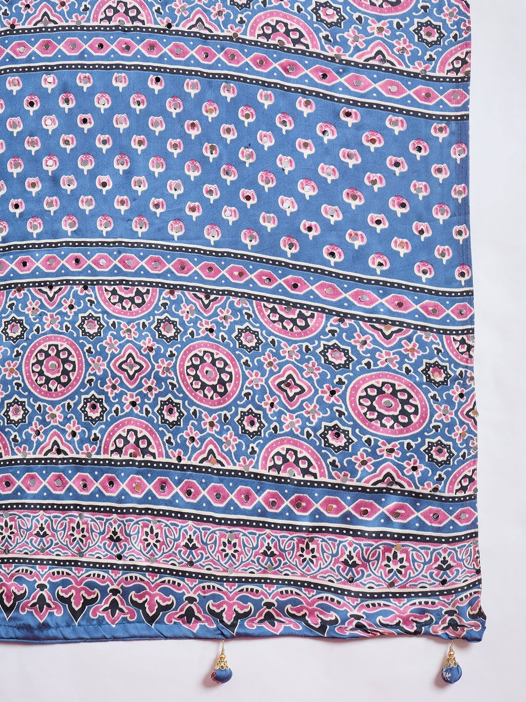 Ojasvi Mirror Work Semi Modal Saree for Wedding & Party Wear
