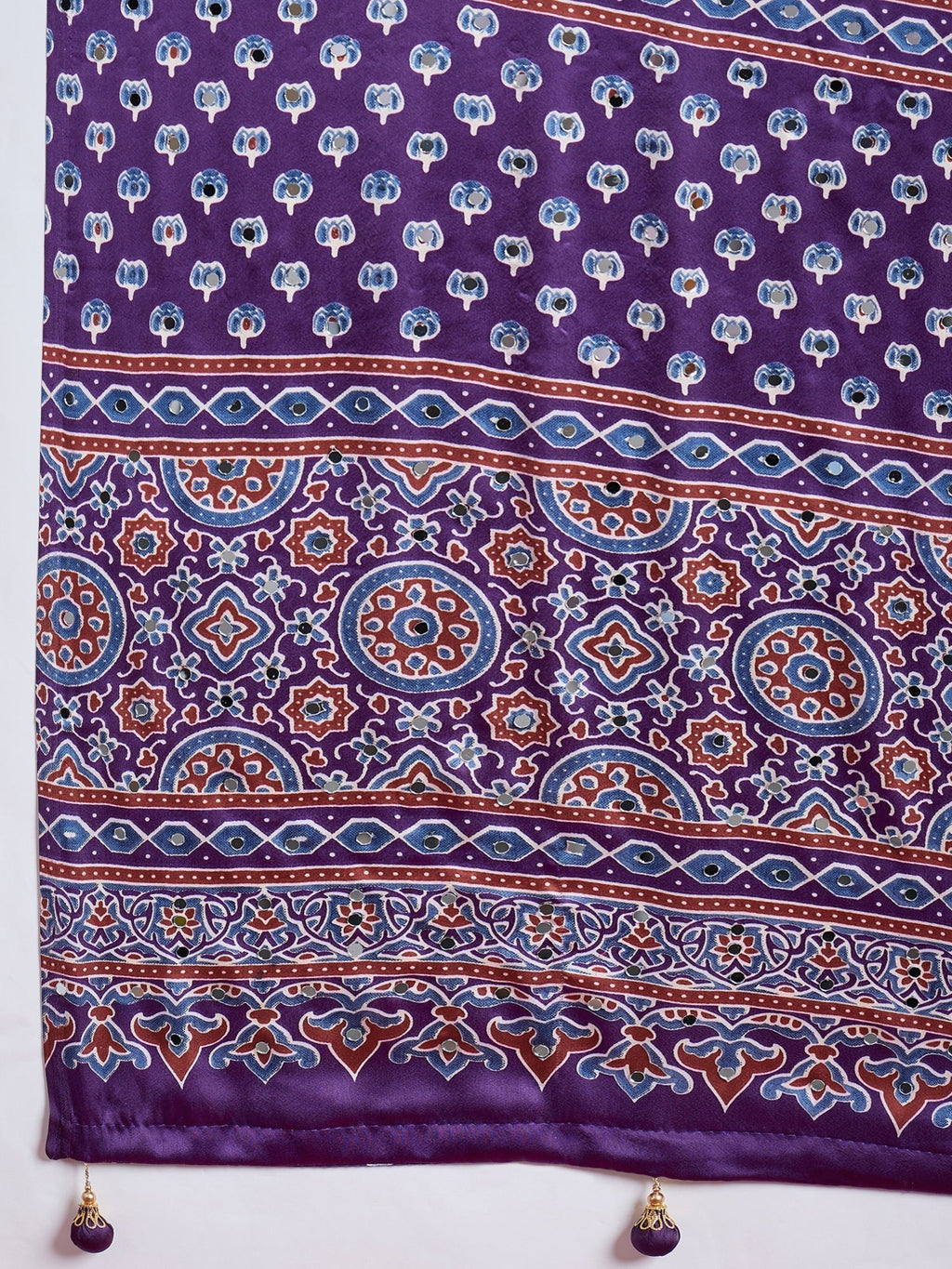 Ojasvi Mirror Work Semi Modal Saree for Wedding & Party Wear