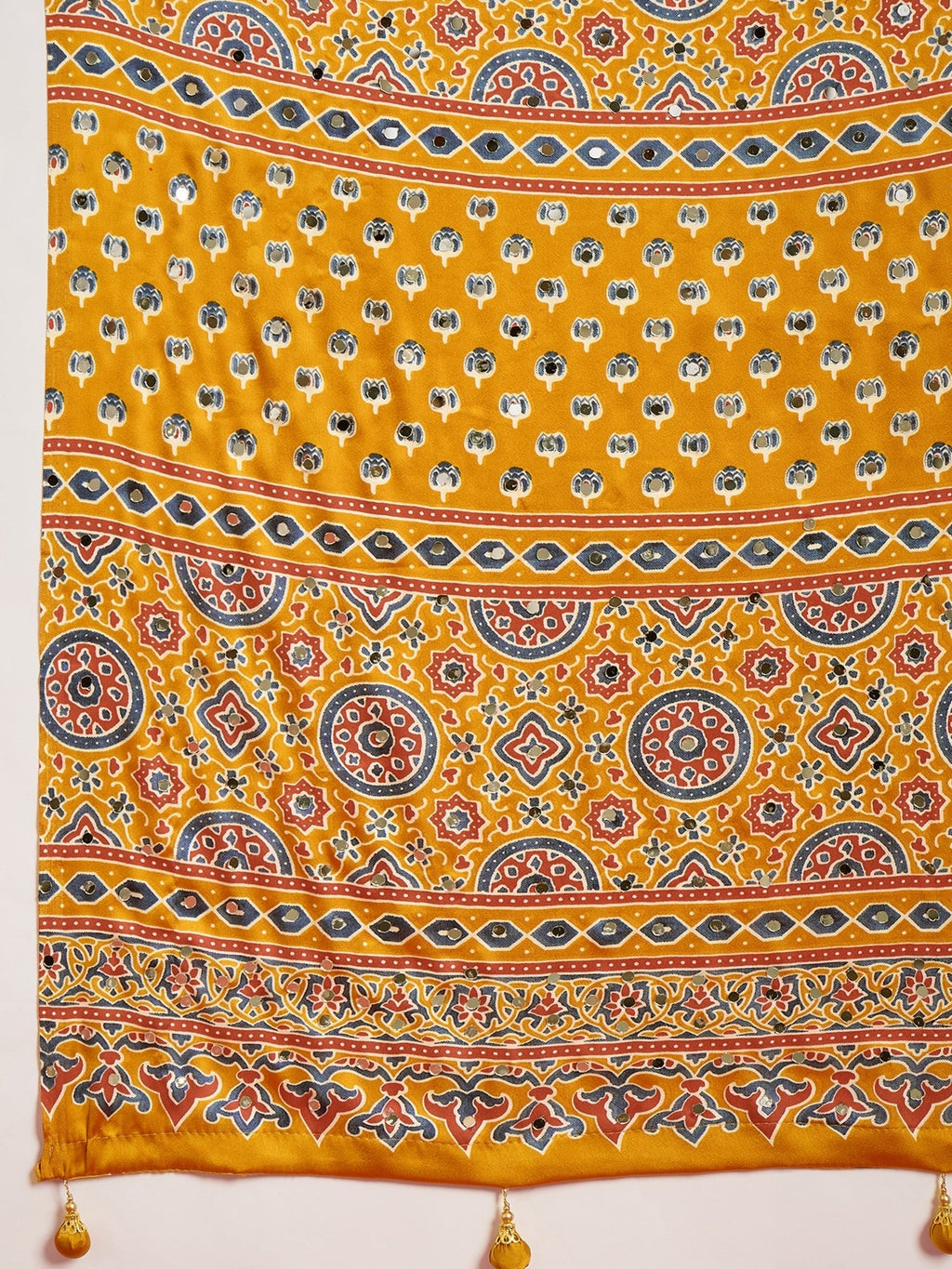 Ojasvi Mirror Work Semi Modal Saree for Wedding & Party Wear