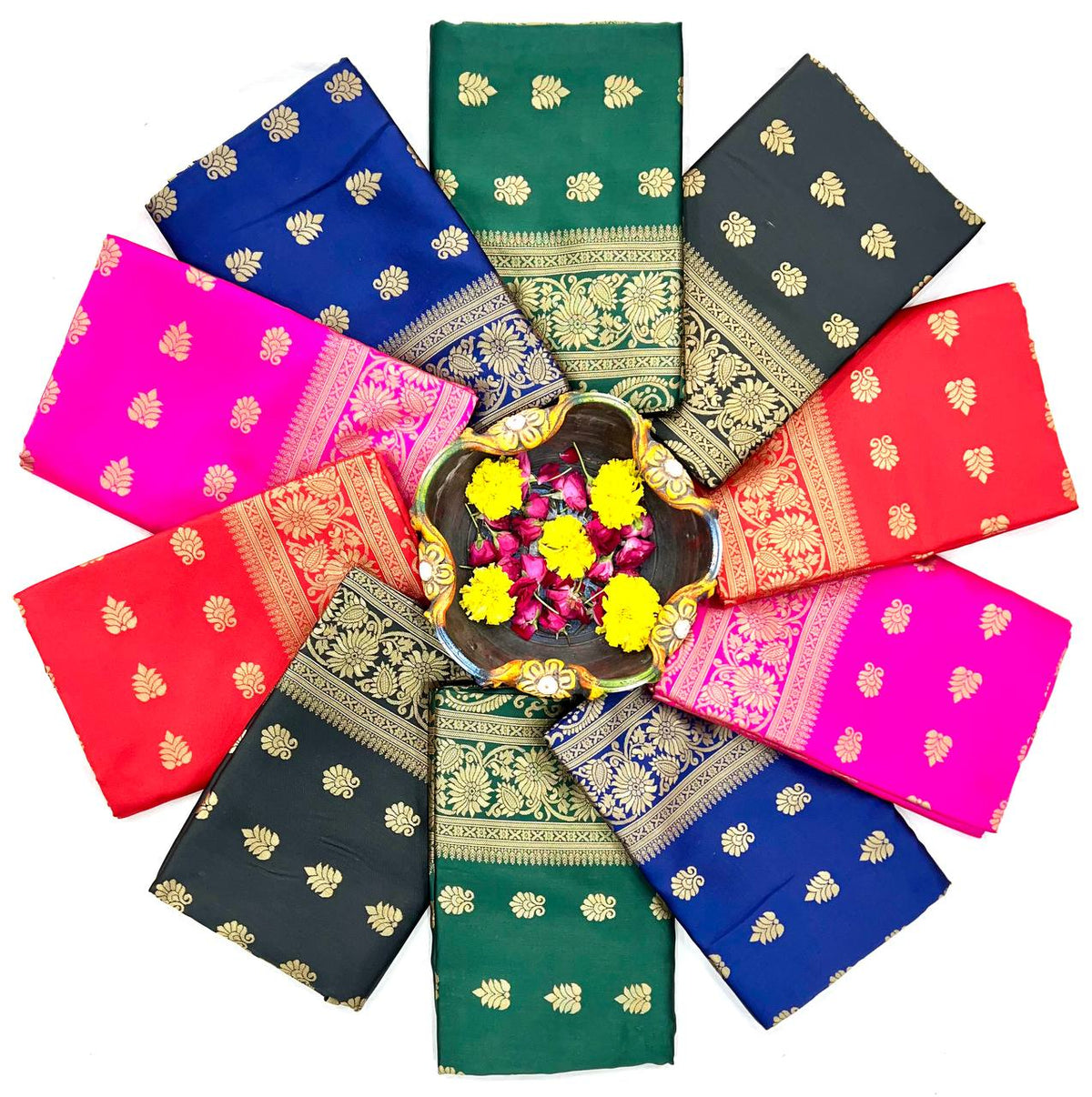 Mediashor Soft Lichi Silk Jacquard Saree
