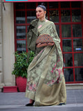 Pista Elegant Brasso Madurai Saree with Unstitched Blouse Piece