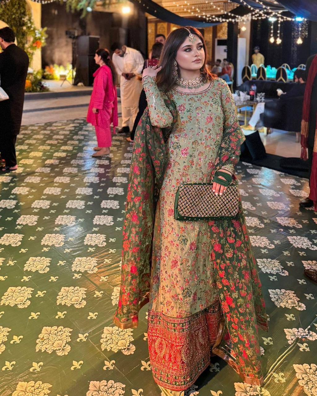 Pista Elegant Faux Georgette Plazo Set with Dupatta – Thread & Sequin Work