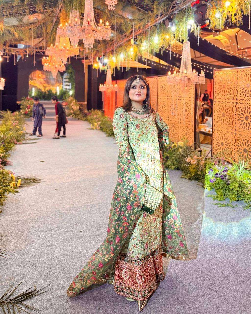 Pista Elegant Faux Georgette Plazo Set with Dupatta – Thread & Sequin Work