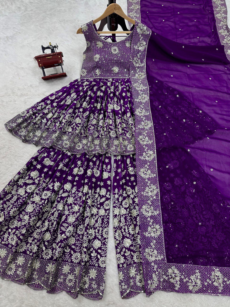 Purple Eid Special Elegant Sharara Set